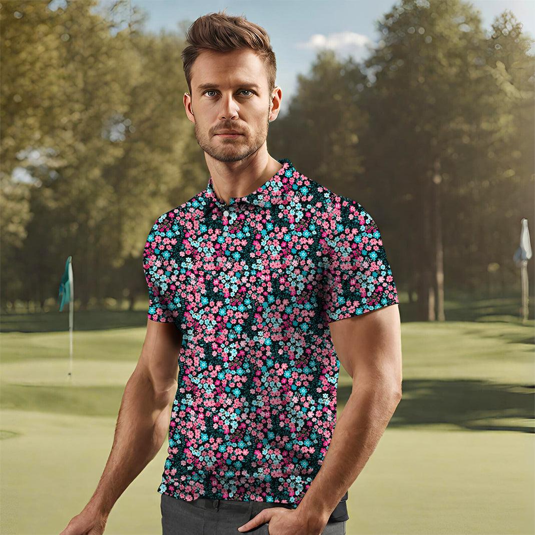 Men's Candy Blossoms golf polo