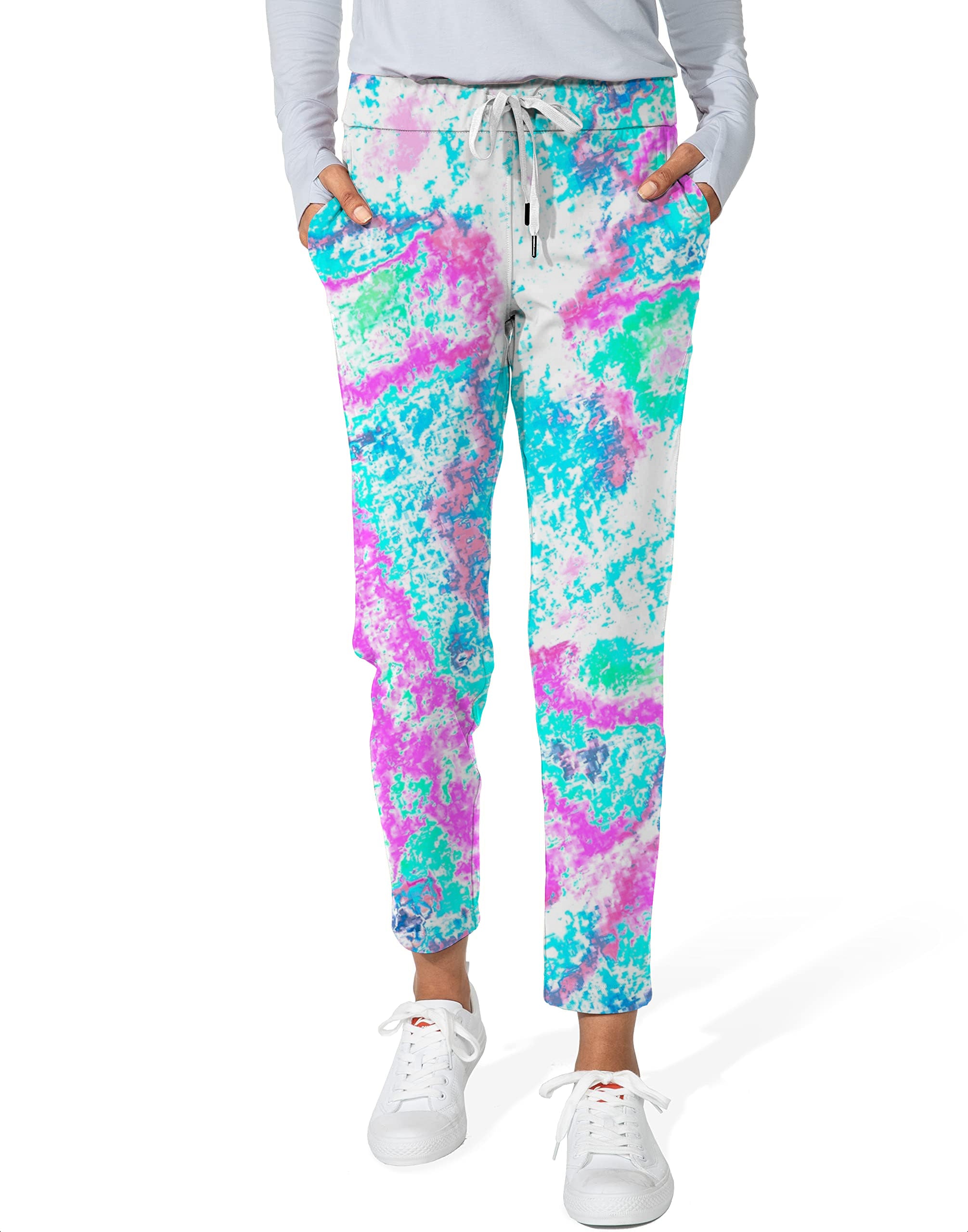 vintage fractal-Women's 7/8 Stretch Ankle Golf Pants