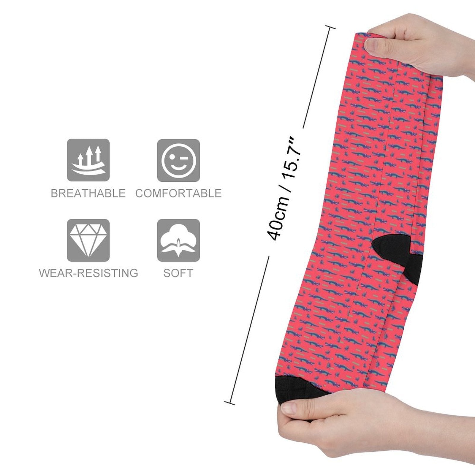 Alligator's Got My Ball Prined socks Gifts for Men Women