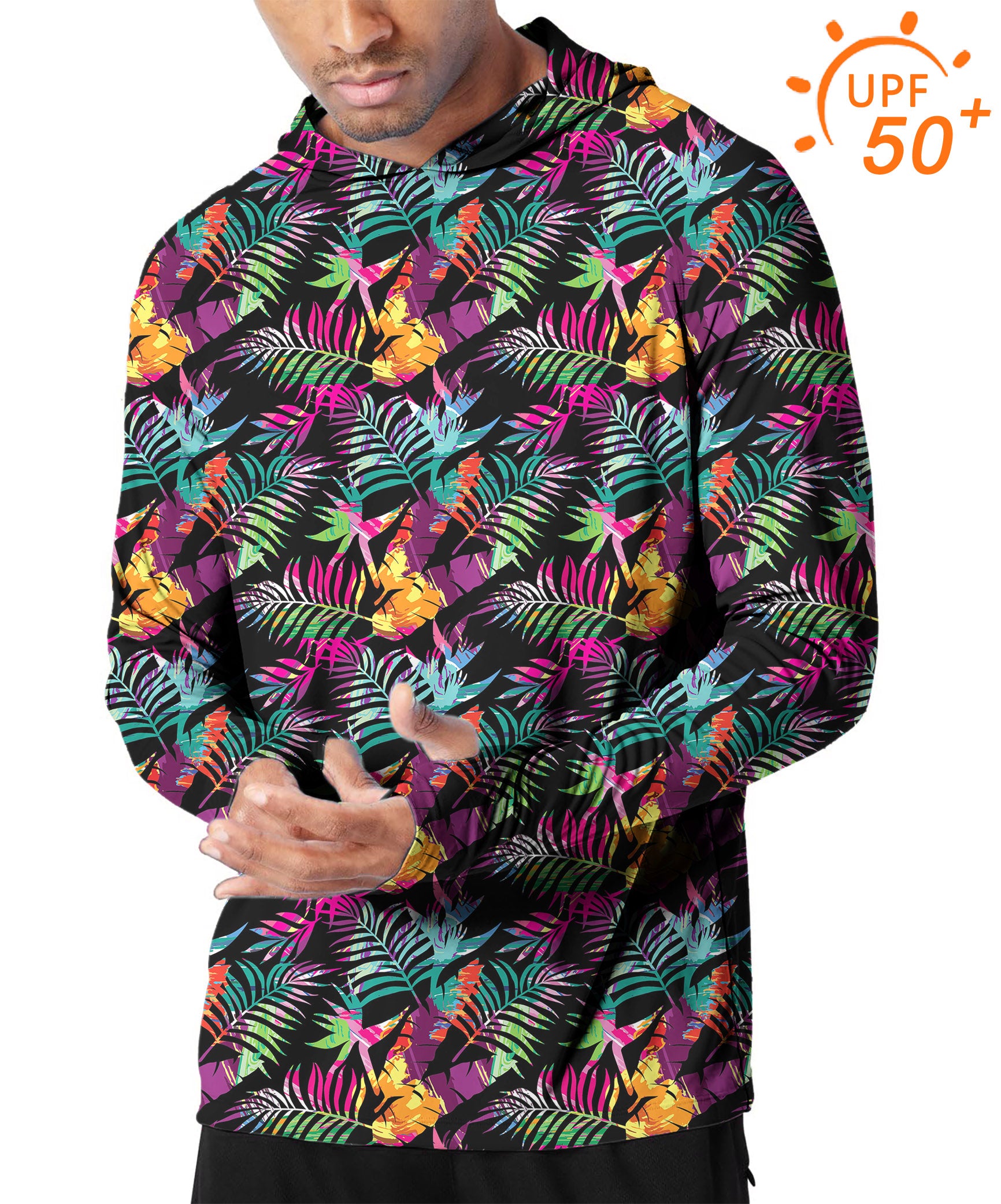 Men's Outdoor Palm Tree Golf Sun Protection Slim Fit hoodies