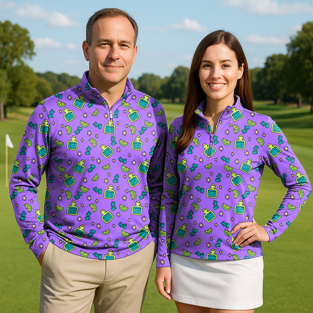 Shots Couple Golf Active 3/4 Zip Top