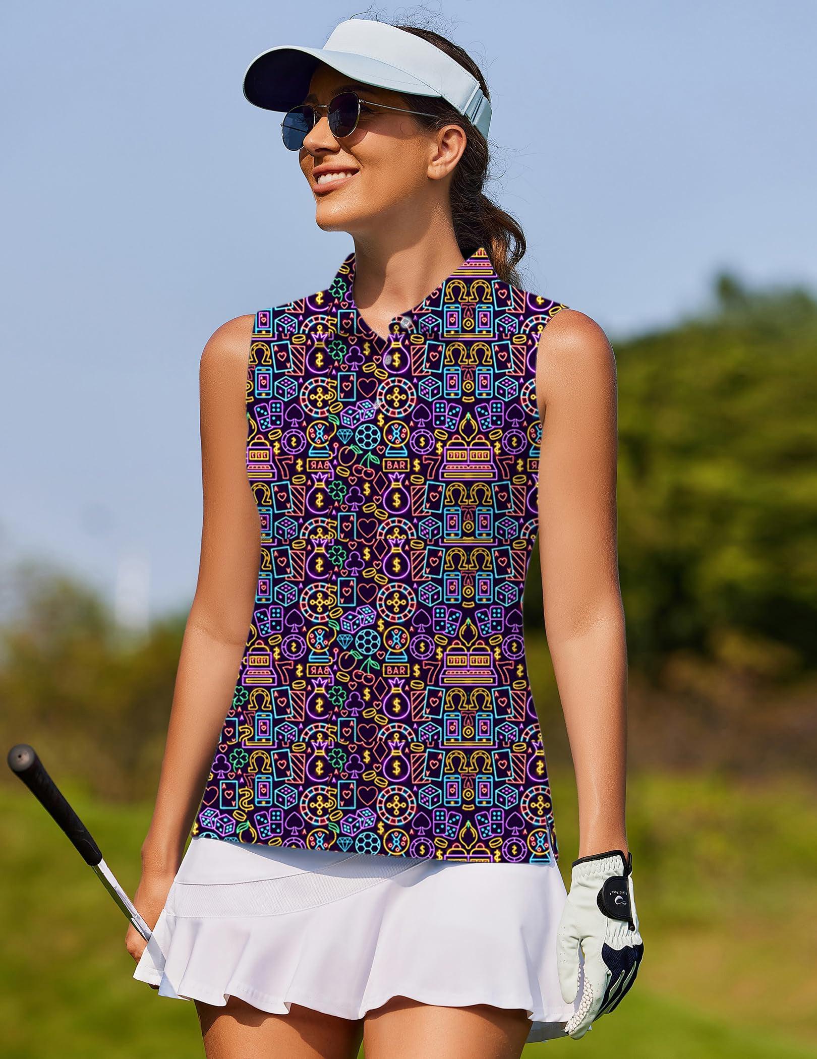 Women's Bankroll neon golf Sleeveless shirt