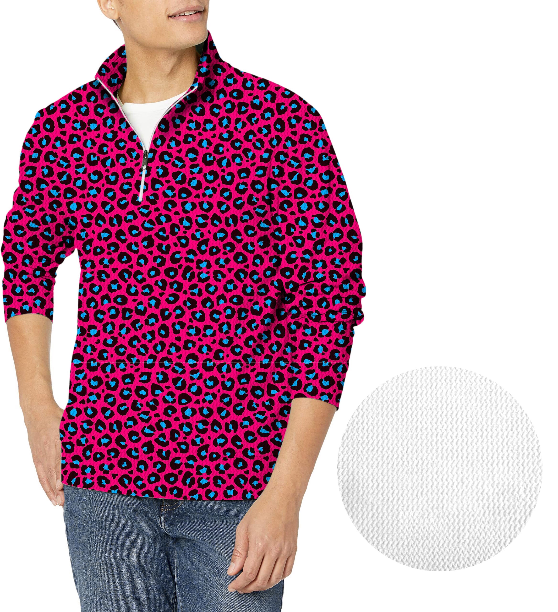 Red Jaguar-Men's Golf Waffle Zipper Pullover