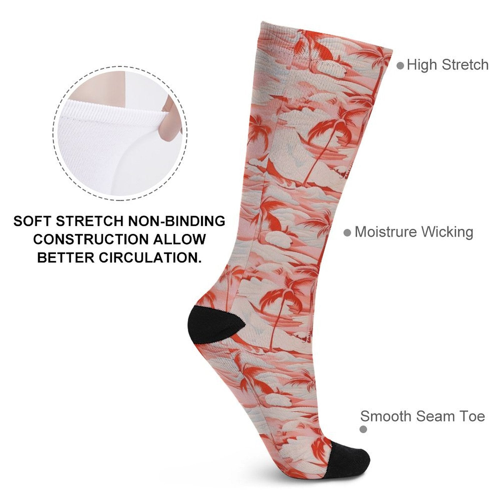 Palm Prined socks Gifts for Men Women