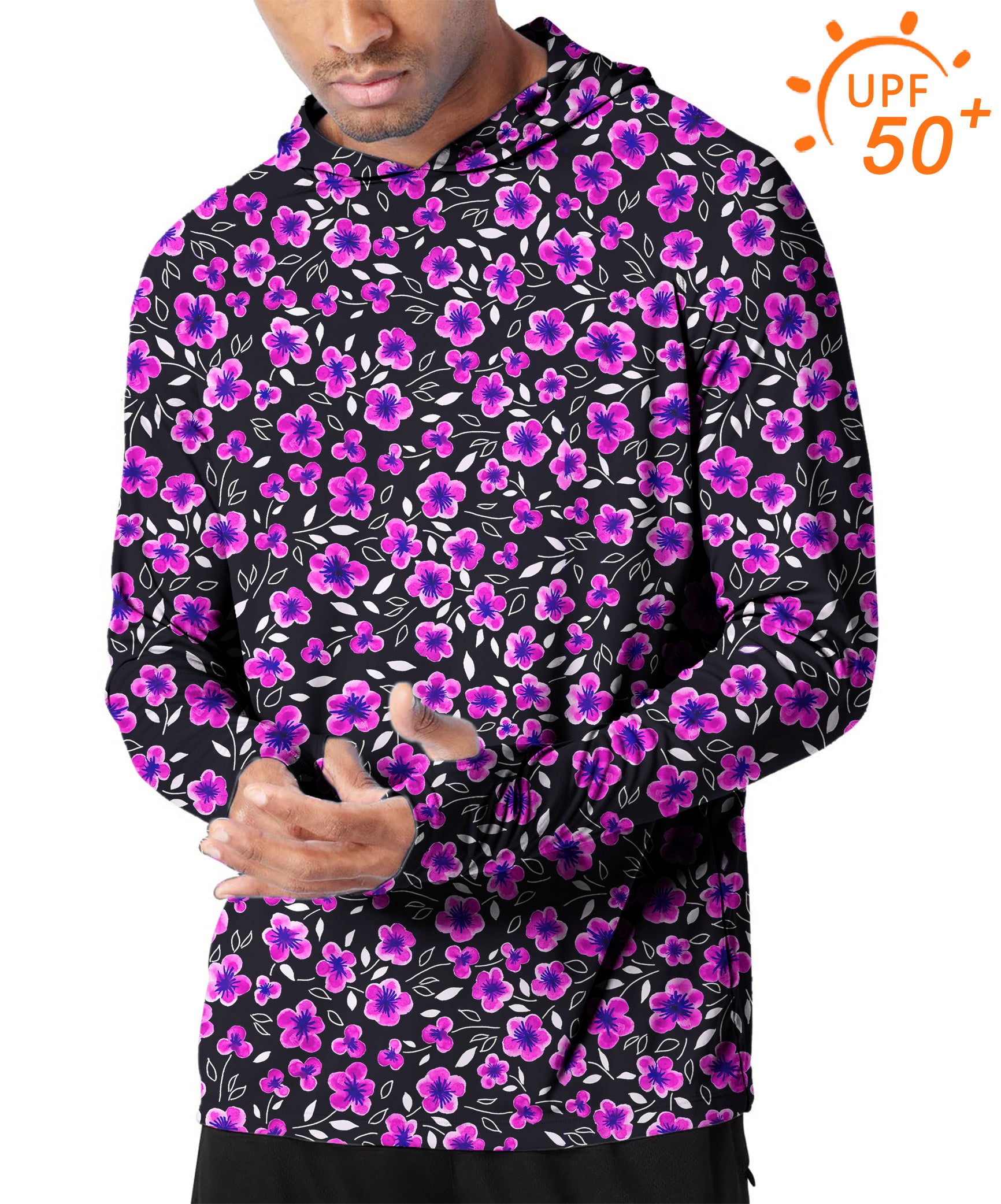 Men's Outdoor Floral Out Golf Sun Protection Slim Fit  hoodies