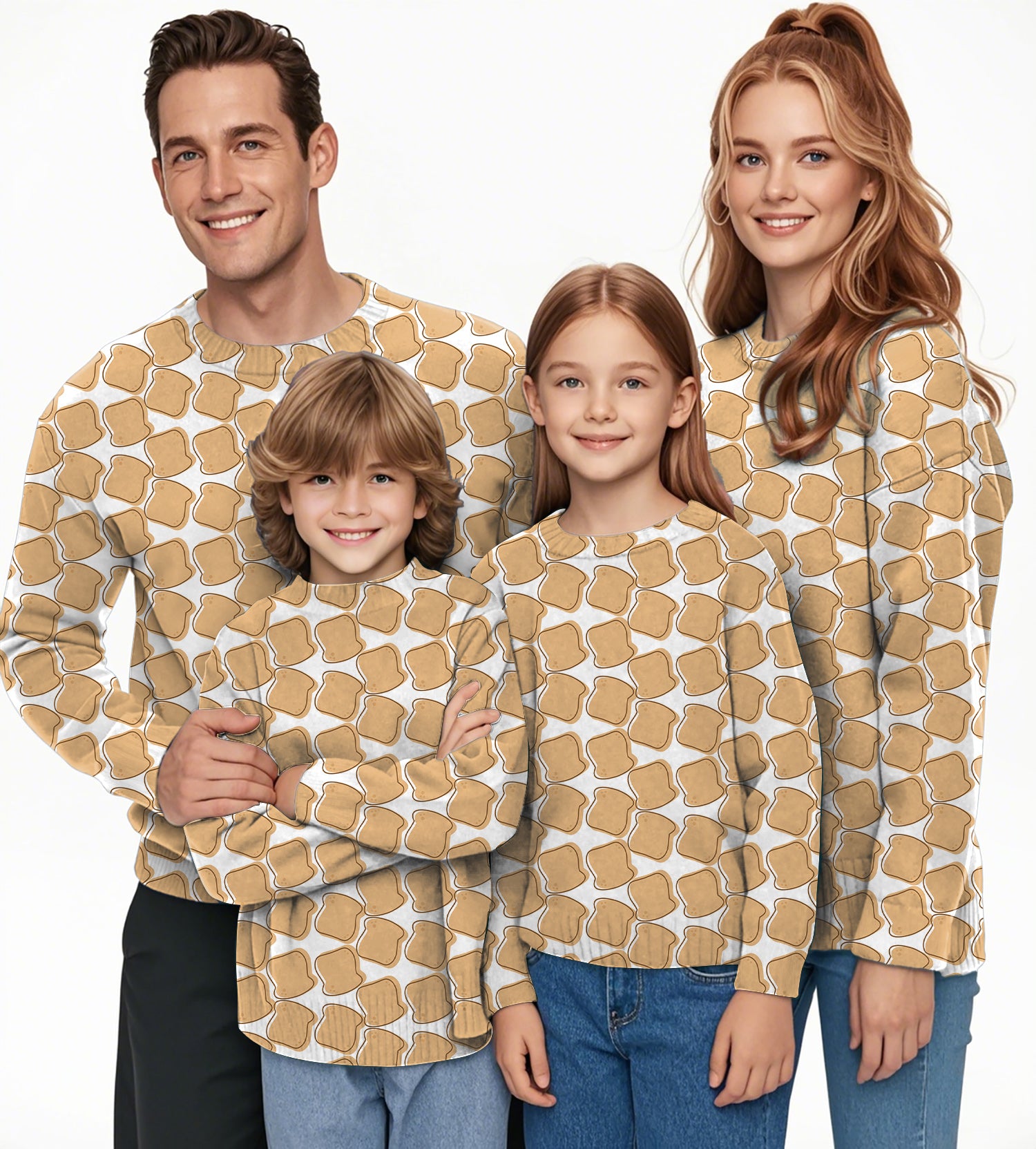 Bread Life Crewneck Pullover Ugly Sweater Men Women boy girl family