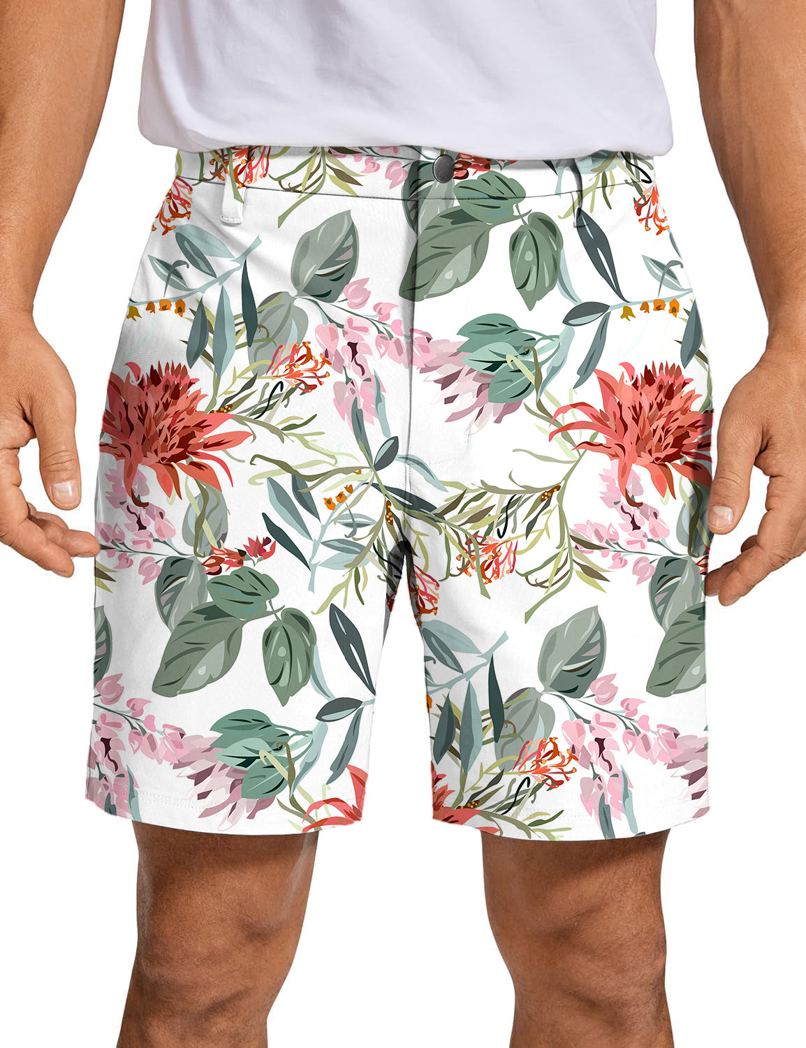 Men's Daisy Flower Golf Shorts