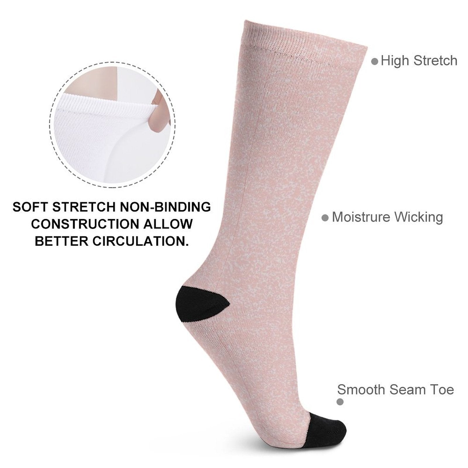 Peach Performance Prined socks Gifts for Men Women