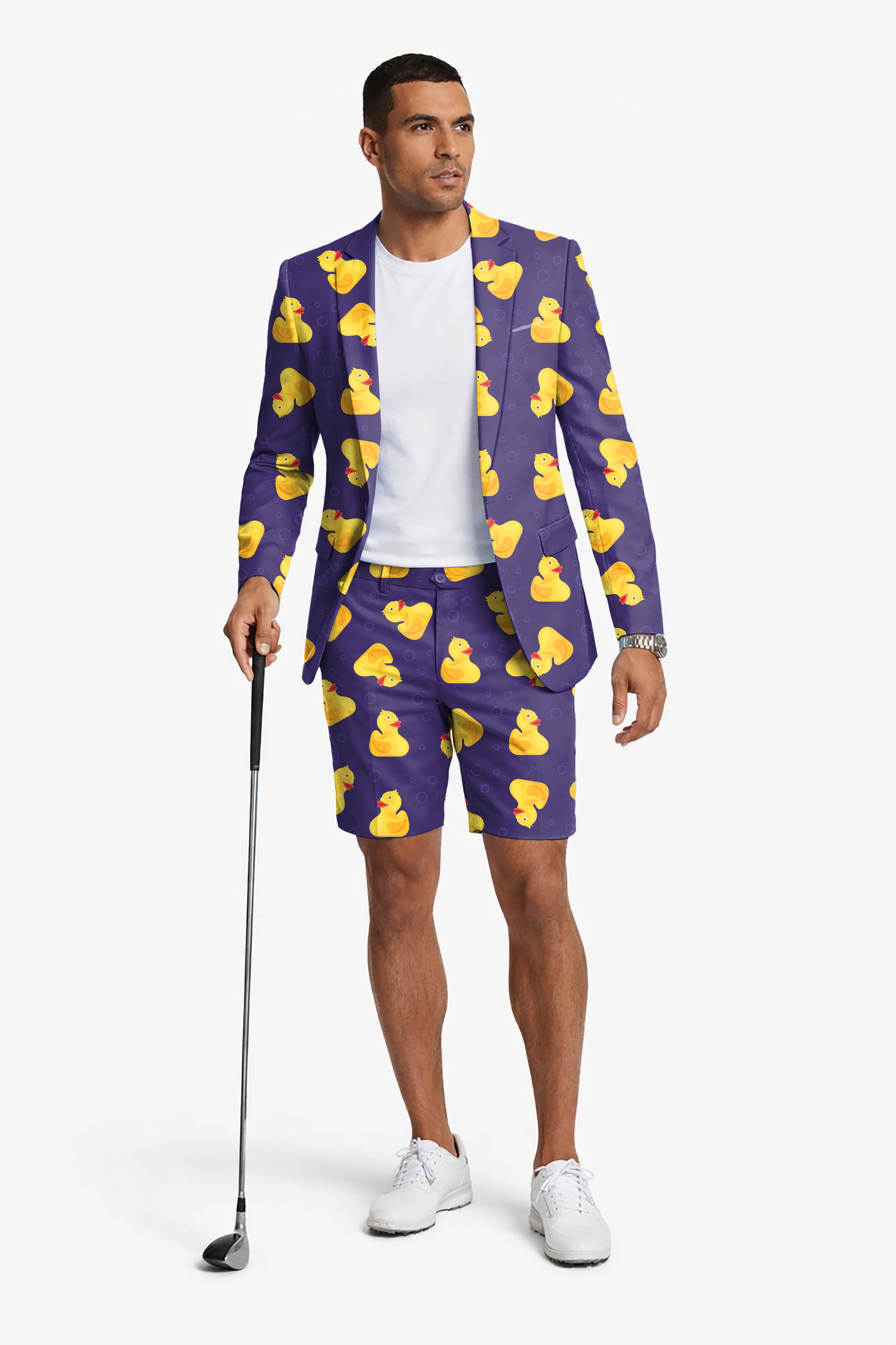 Yellow duck Men's Party Costumes-Theme Party 2pcs Suit set-Blazer Shorts