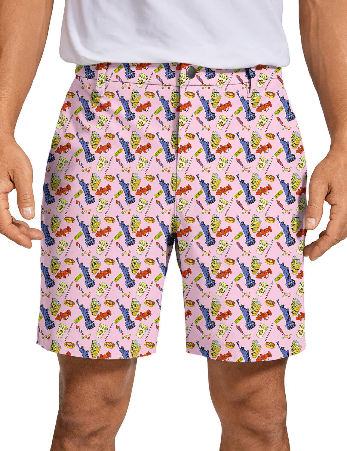 Men The Statue of Liberty Golf Shorts