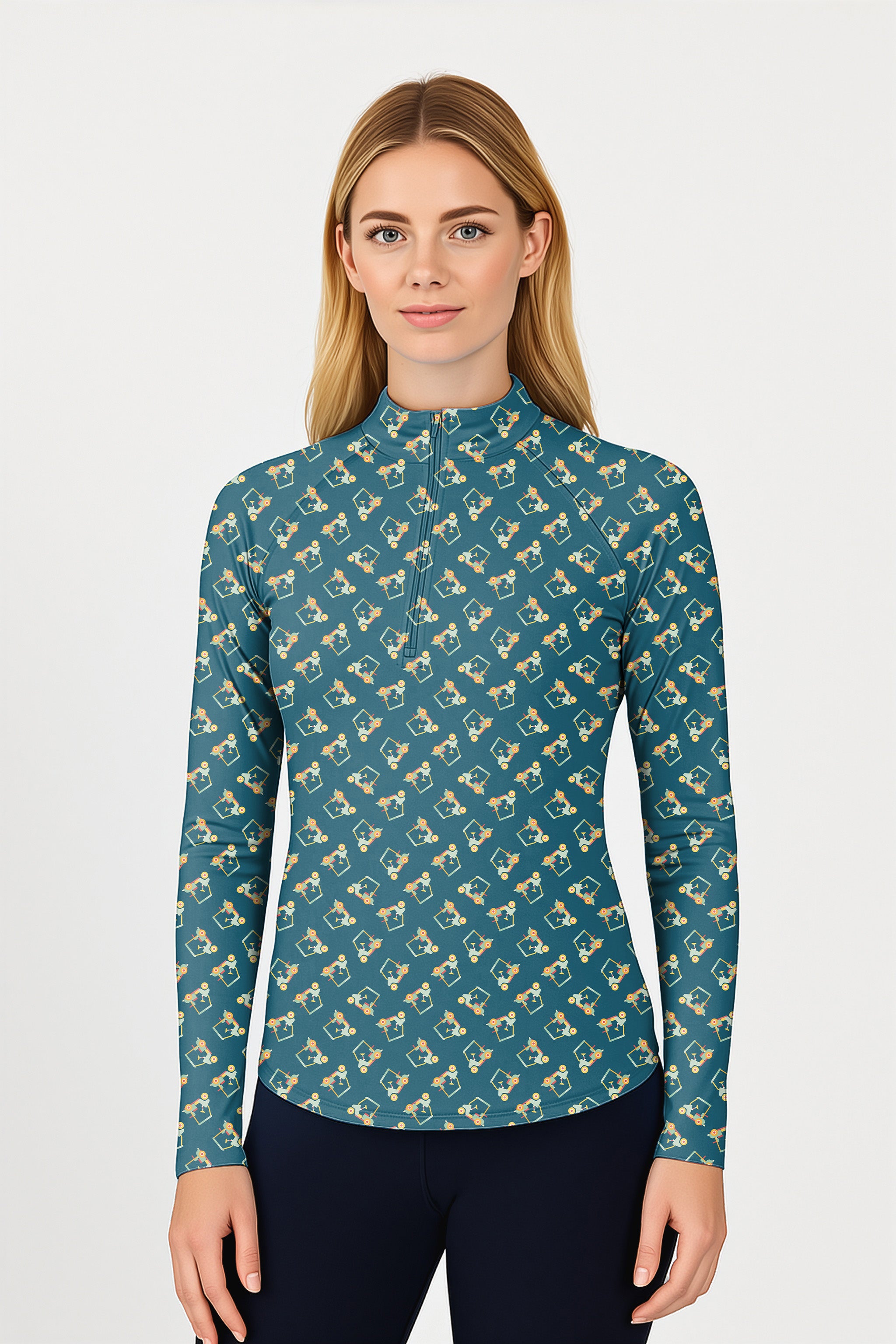 Golf Cart   Women's Golf Active 3/4 Zip Top