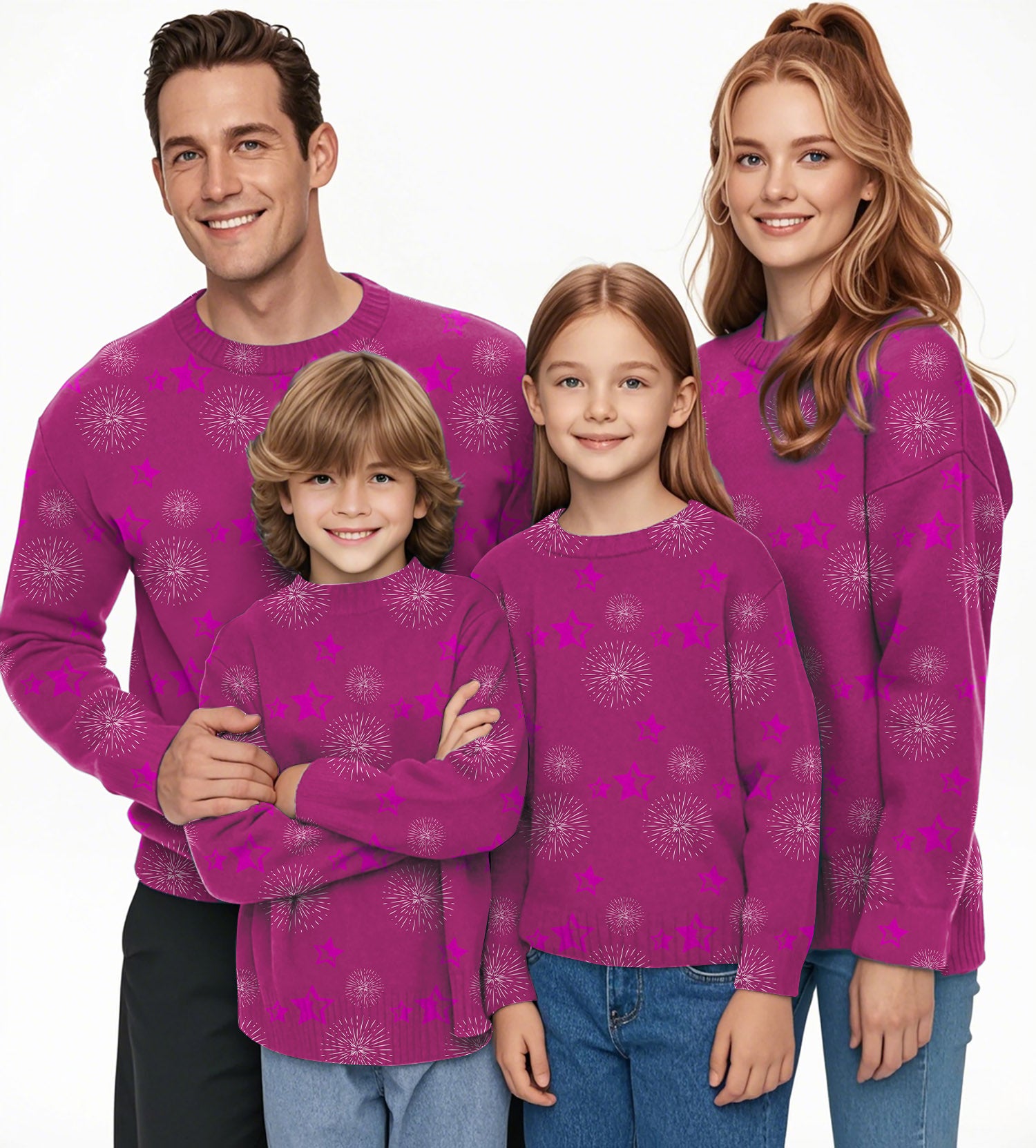Pentagram Impression Limited Edition Crewneck Pullover Ugly Sweater Men Women boy girl family
