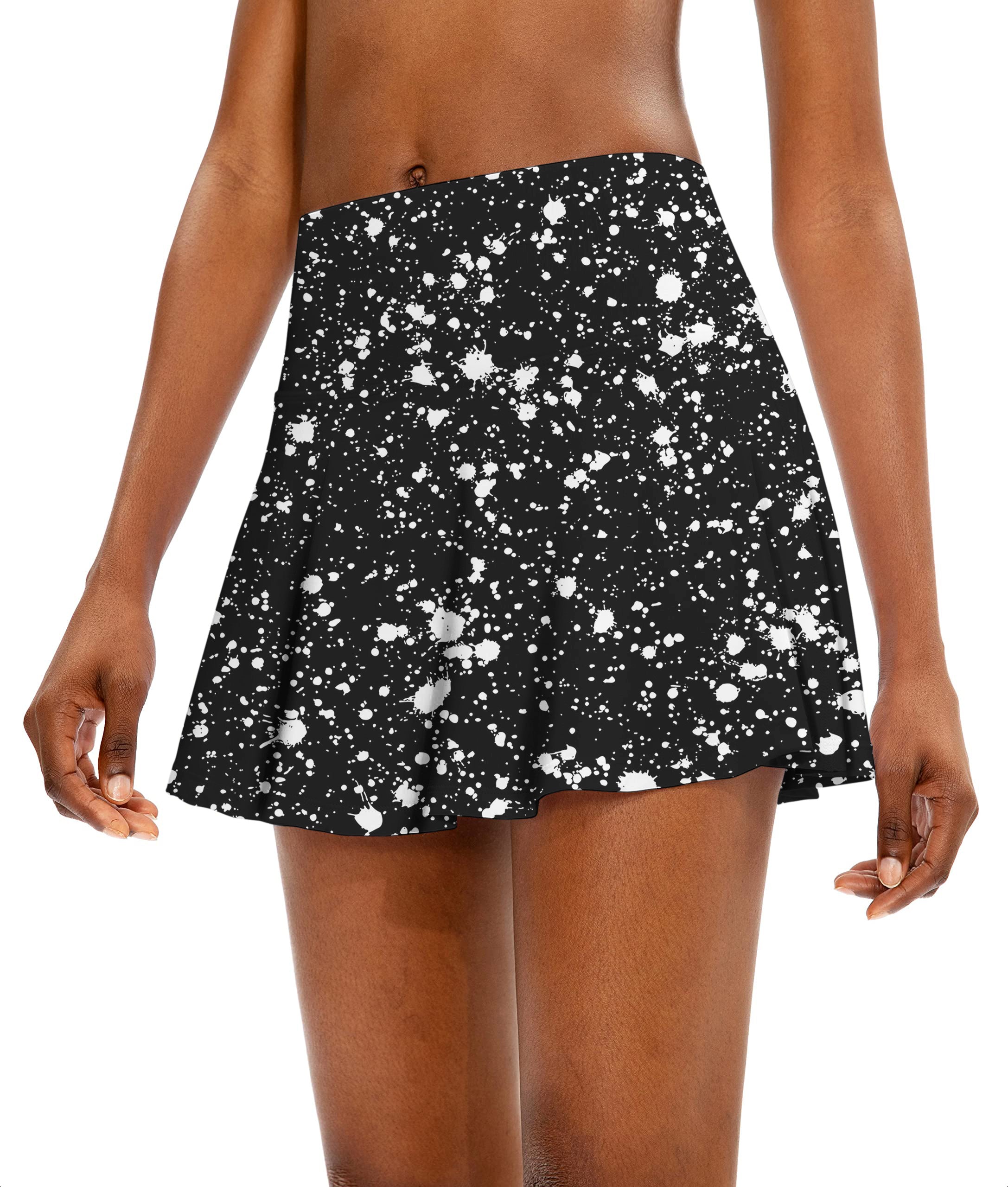 ZEBRA SPLATTER Women's Athletic Golf Skorts Flared Skirts