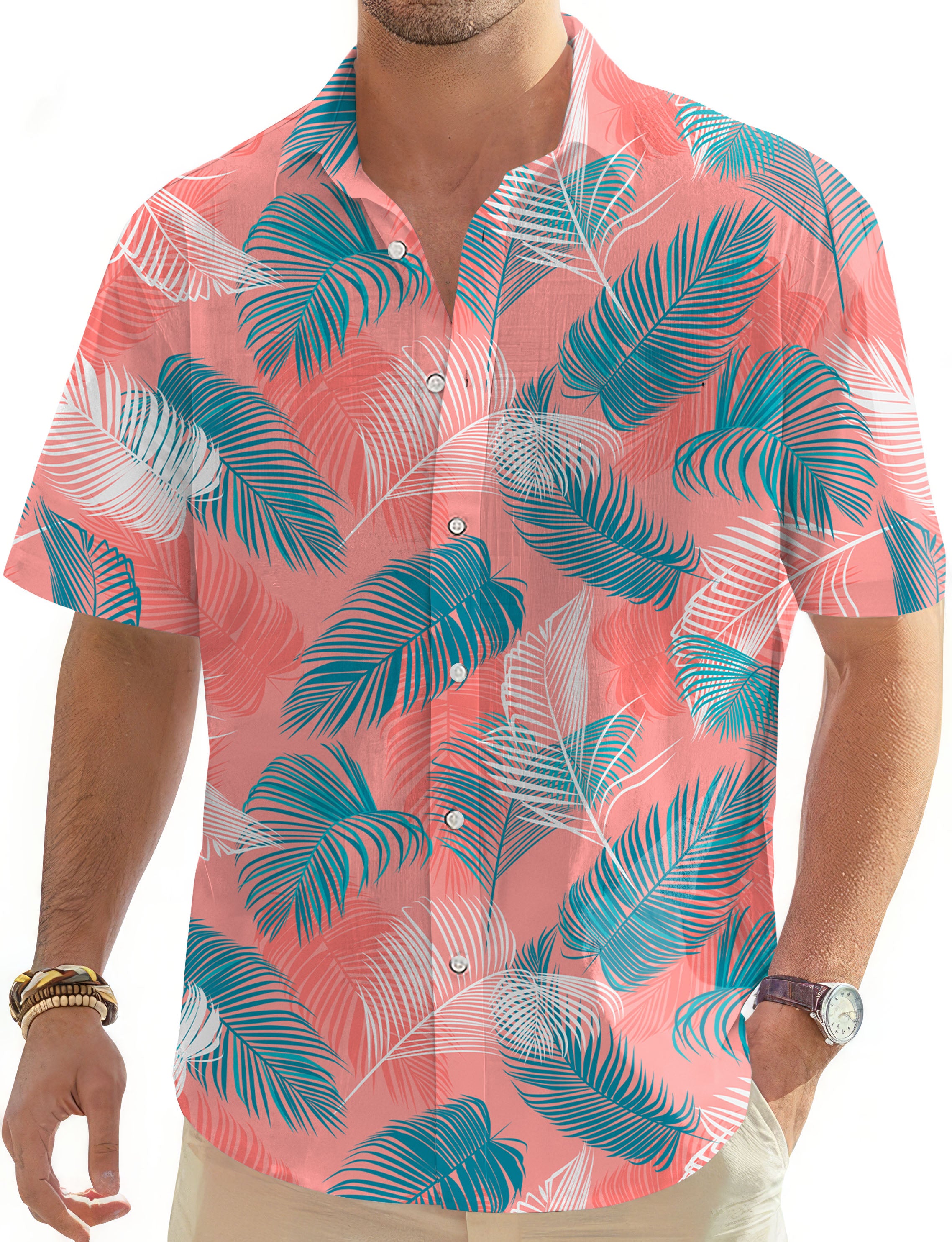 Palm Bay Men's Golf Hawaiian Shirts Button Down Shirt