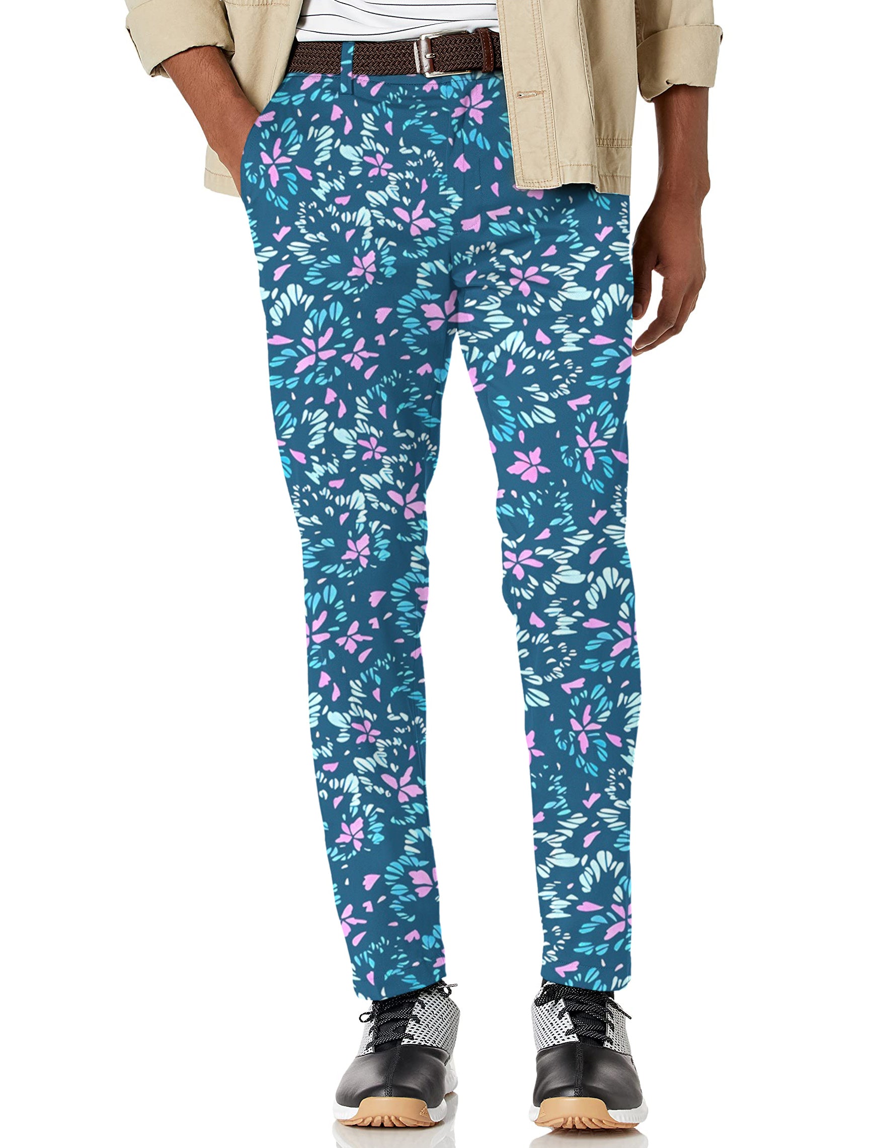 Men's Blooming Blue Stretch Golf Pants