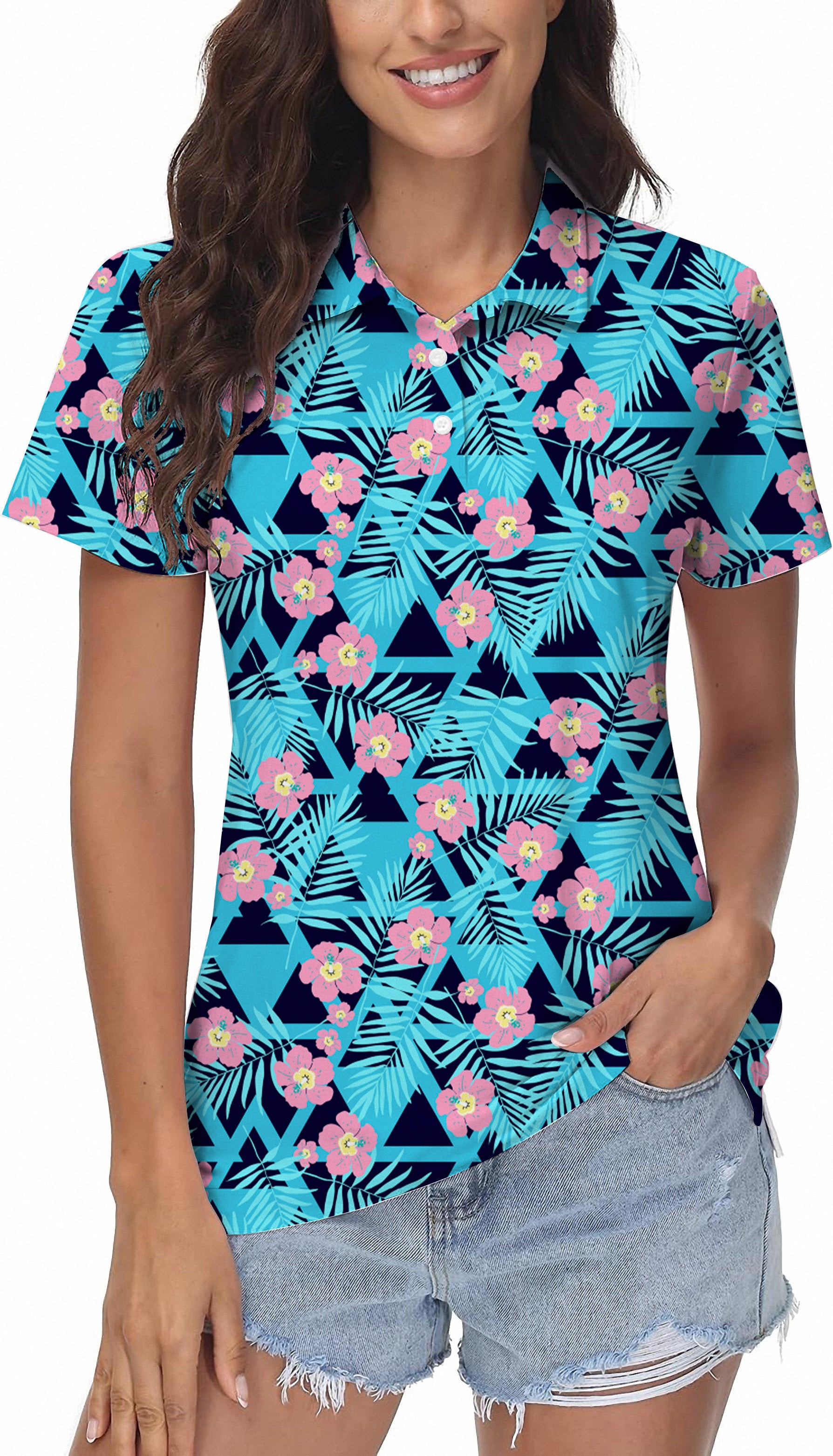 Tropical Bloom Women's Golf Polo