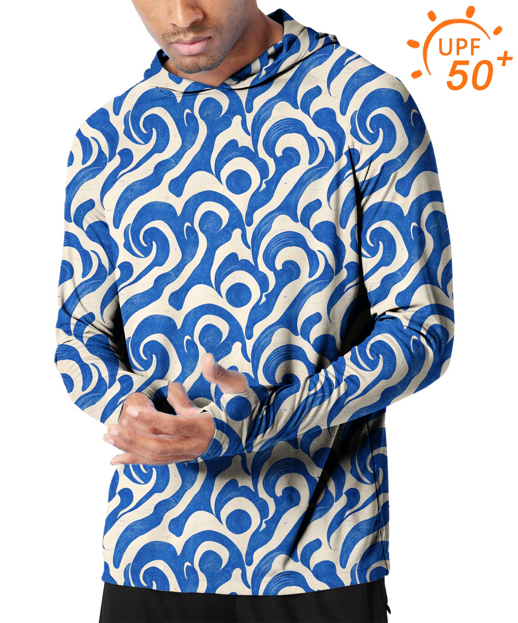 Men's Outdoor Blue Harmony Golf Sun Protection Slim Fit  hoodies