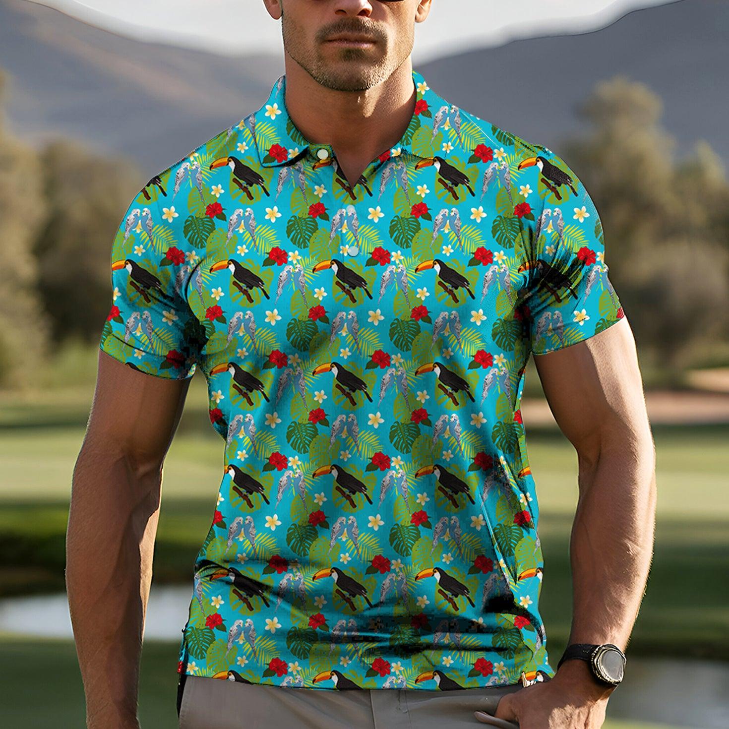 Flamingo-Men's golf polo