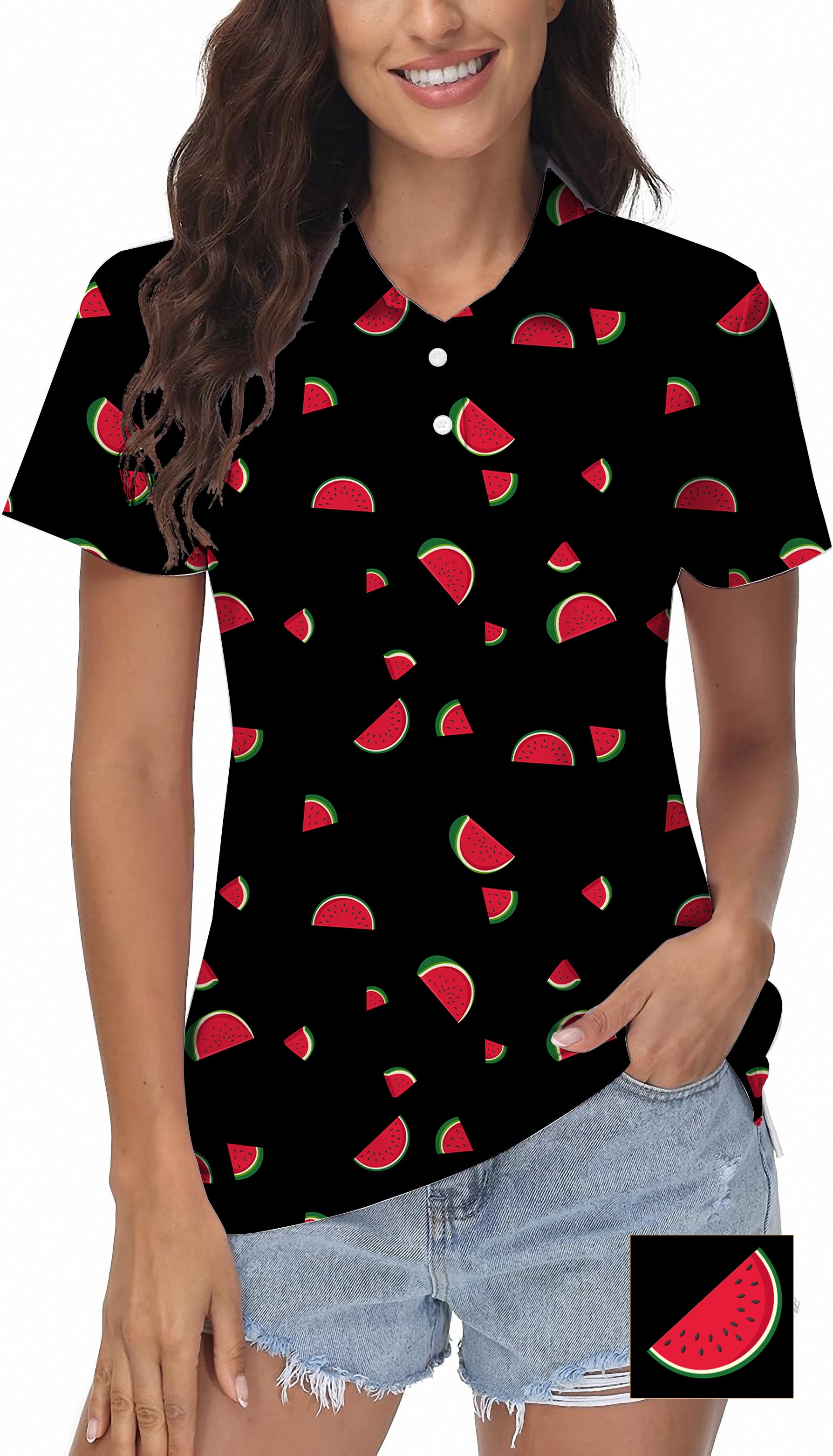 Taco Custom The Background Color Women's Golf Polo
