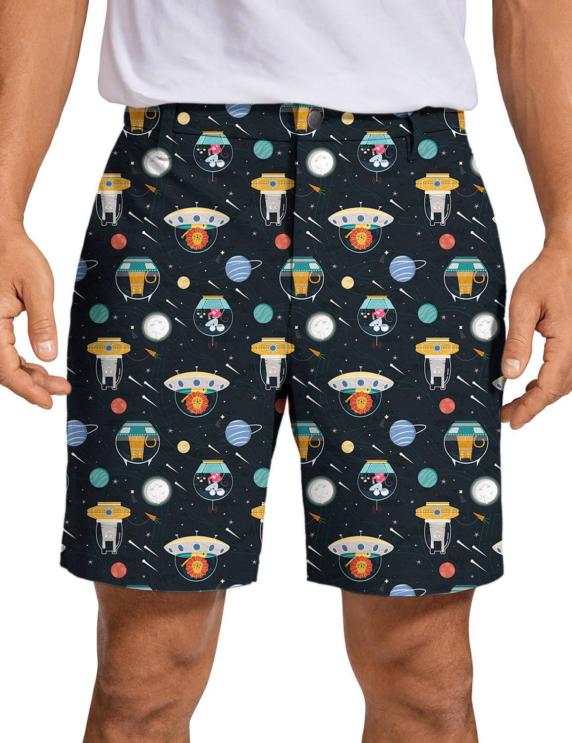 Men's Space Friends  Golf Shorts