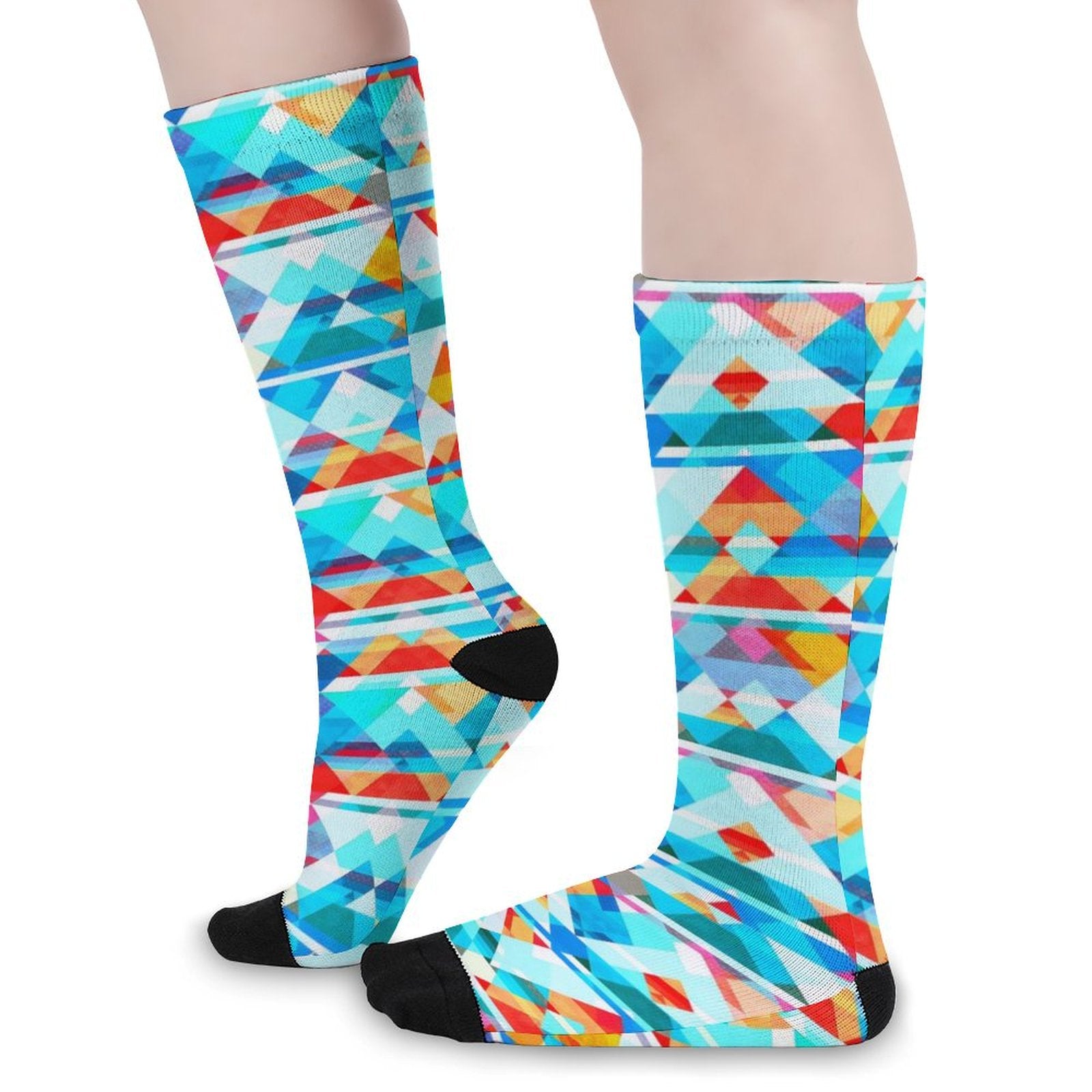 Geometric lattice Prined socks Gifts for Men Women