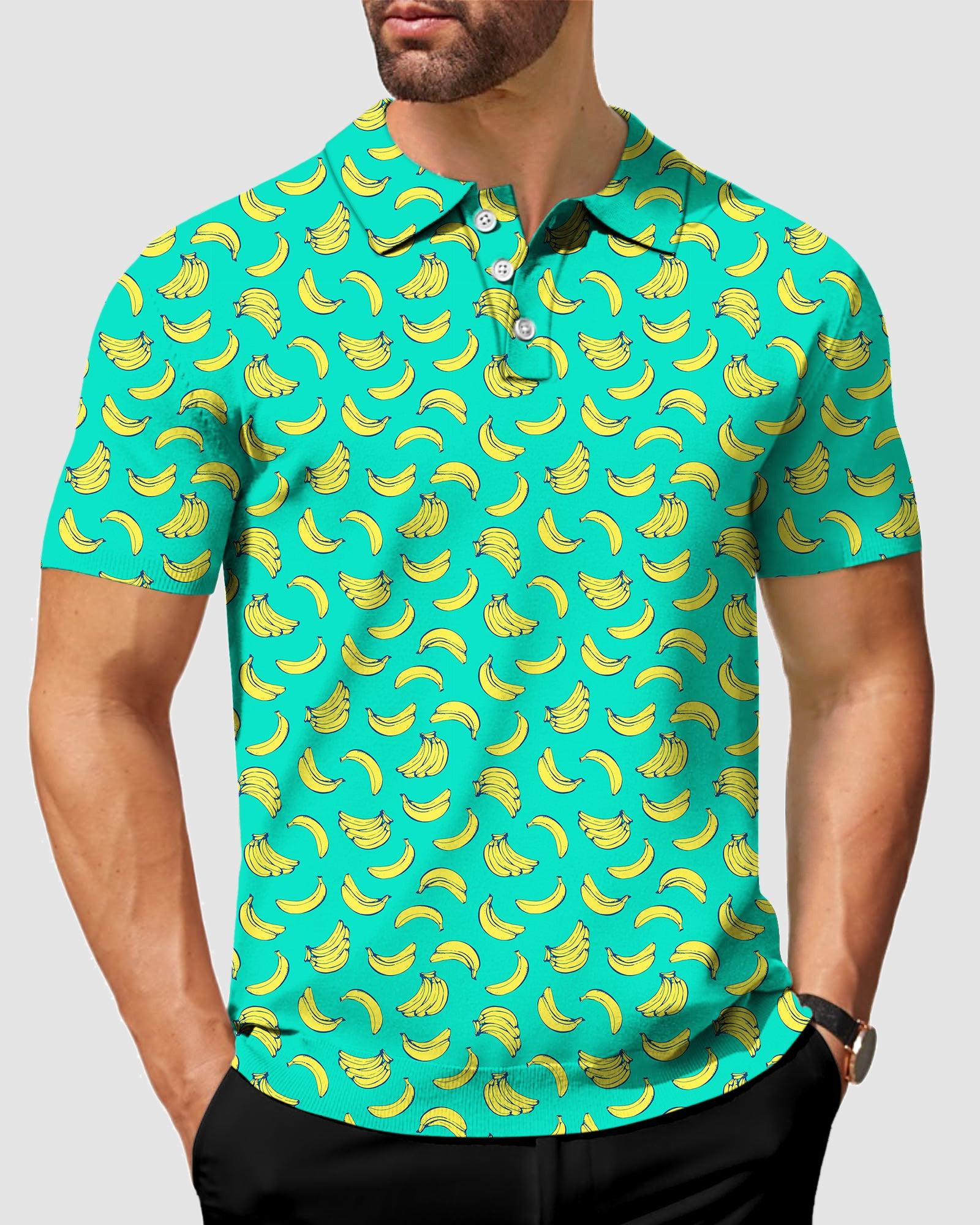 Men's banana golf polo