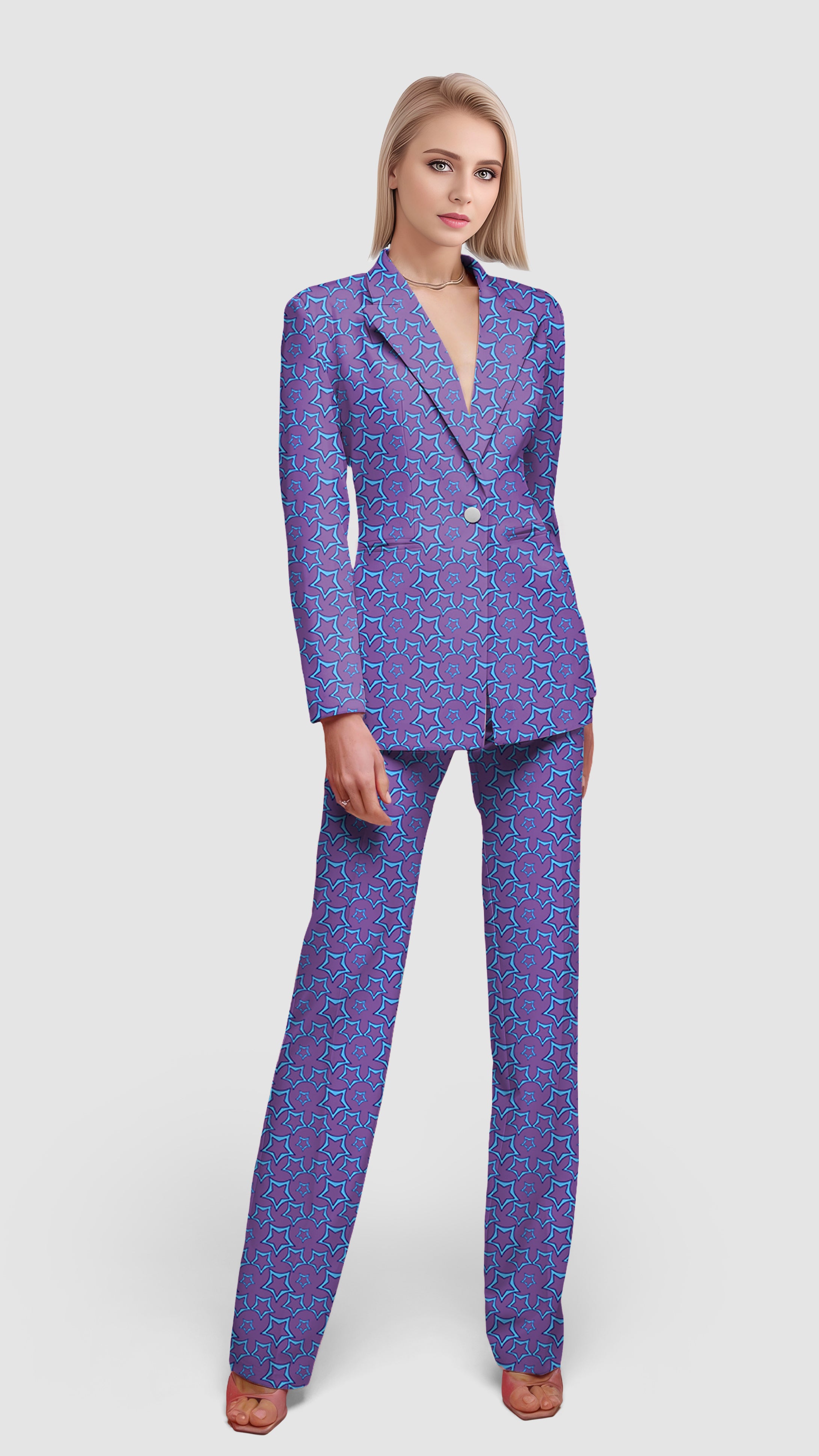 Blue Star-Limited Edition-Women's Blazer Casual Work Office Blazer Suit set
