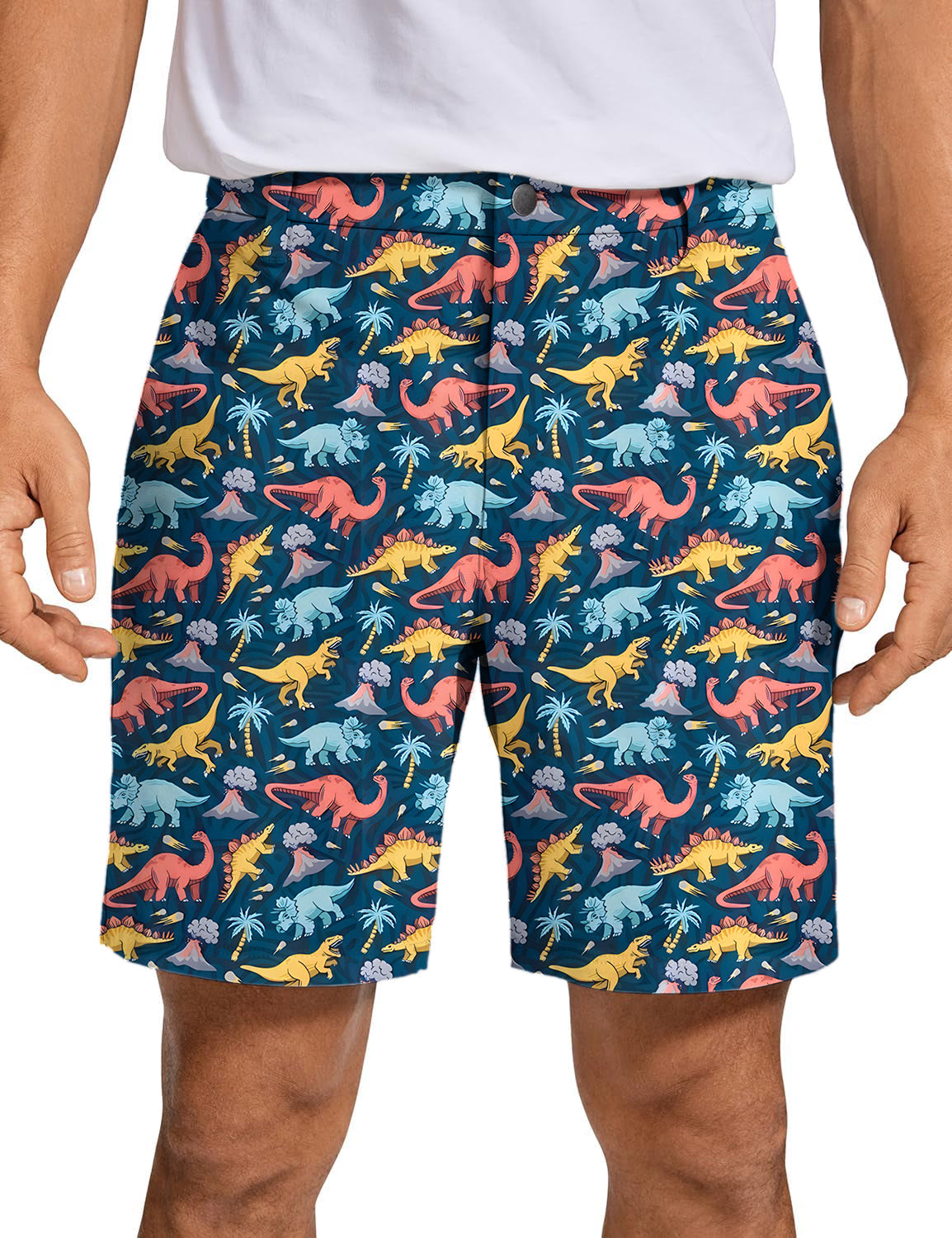 Men's Dinosaur World Golf Shorts