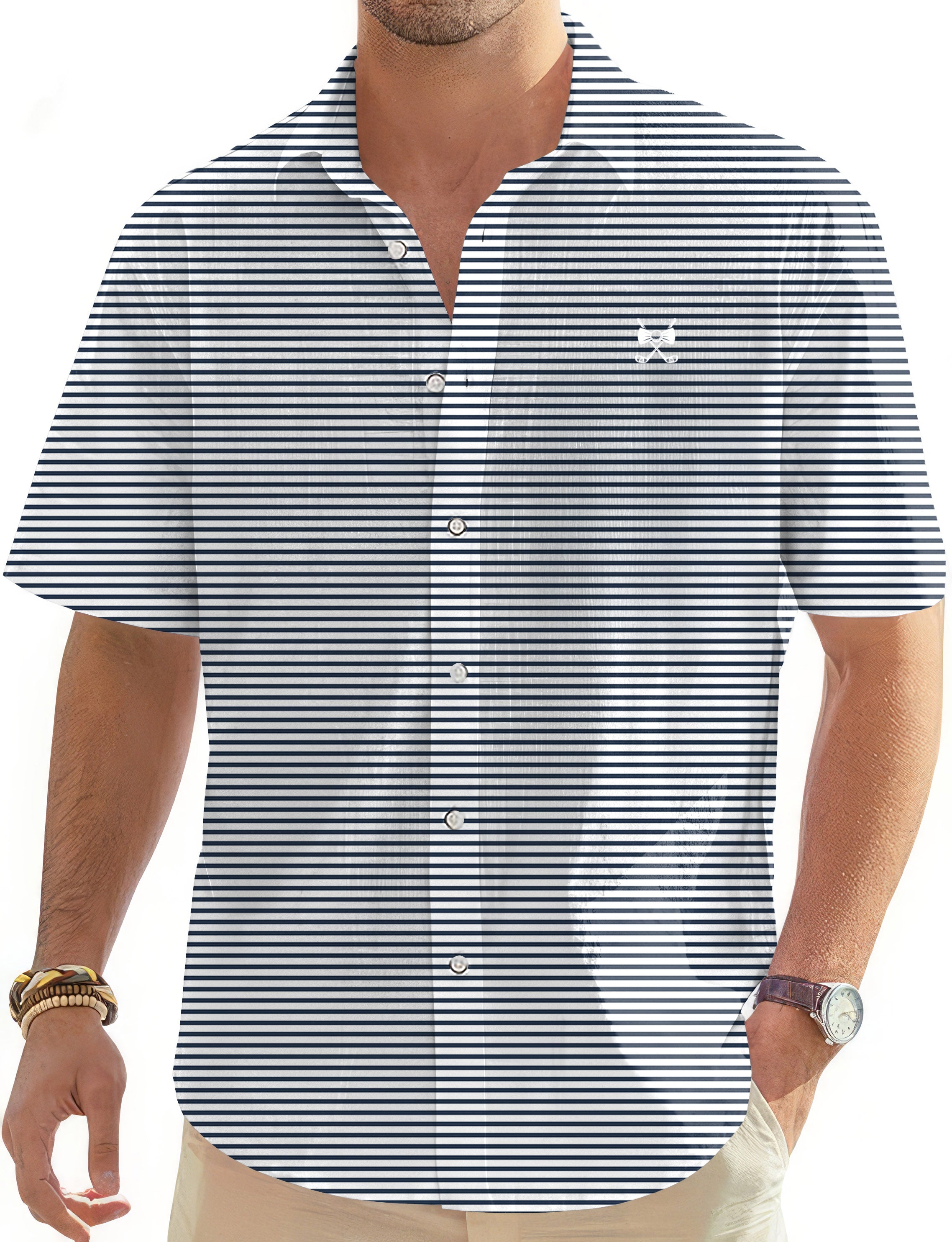 New York MVP Black Men's Golf Hawaiian Shirts Button Down Shirt