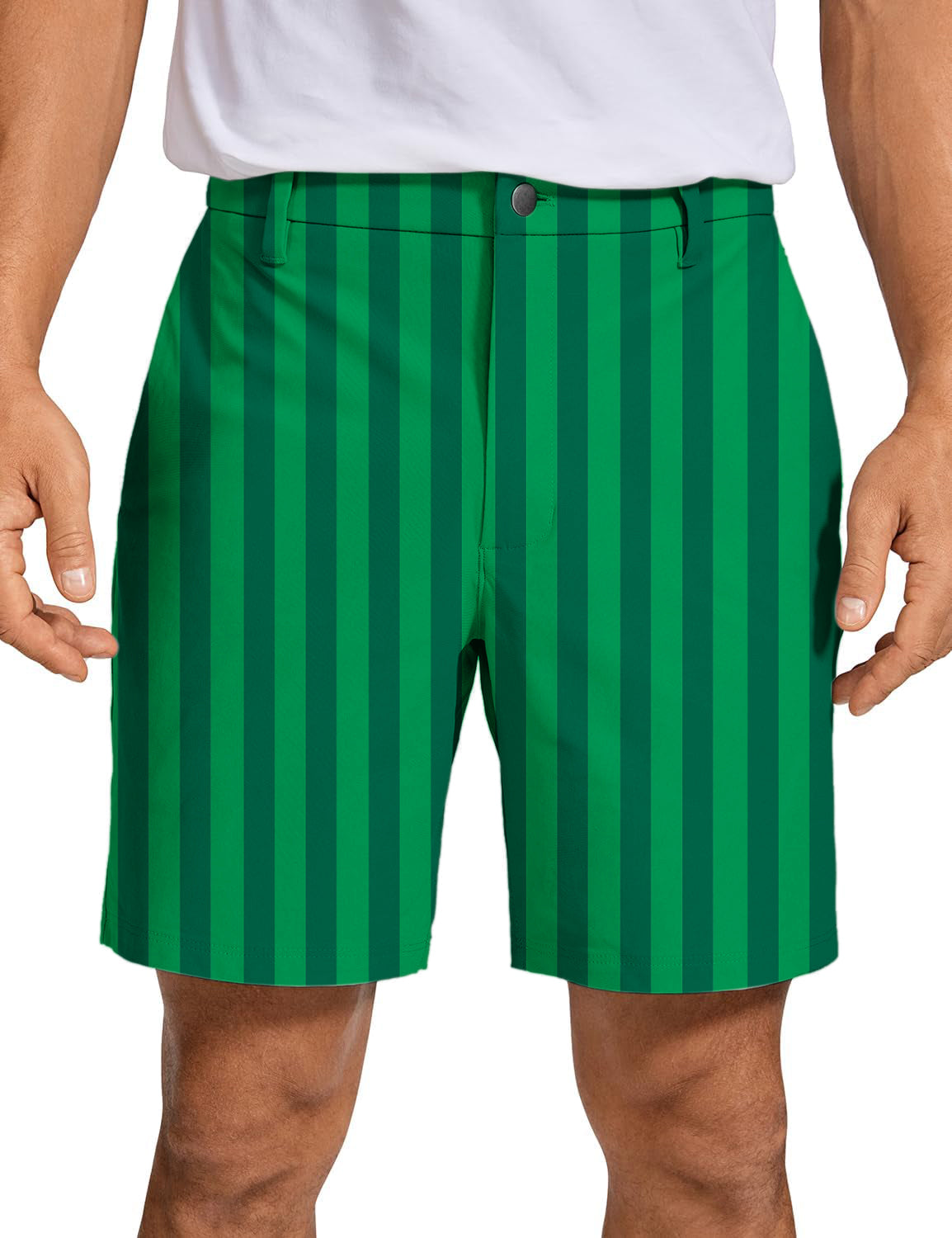 Men's Vertical stripes on a watermelon Golf Shorts