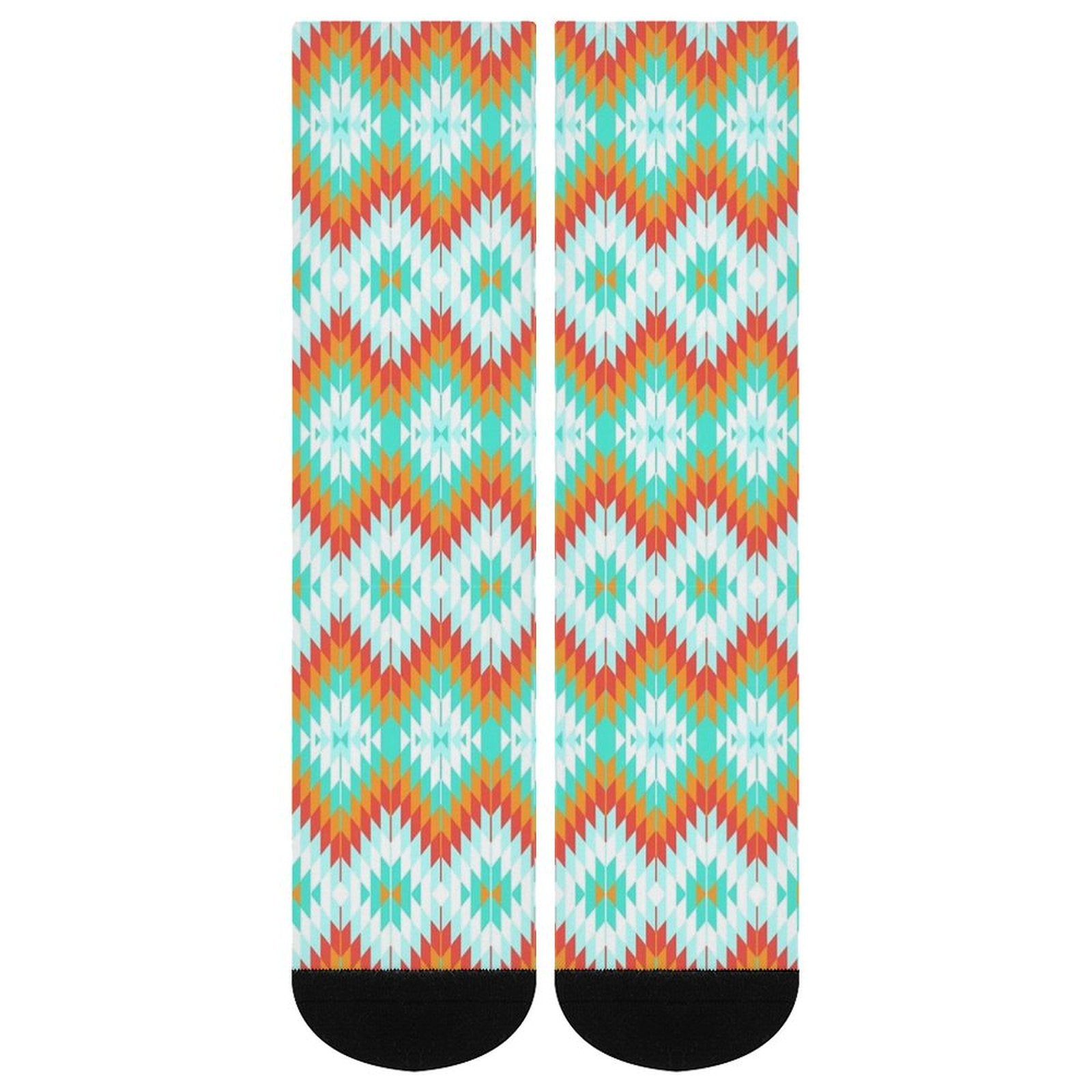 Summer Contrast Stitching Prined socks Gifts for Men Women