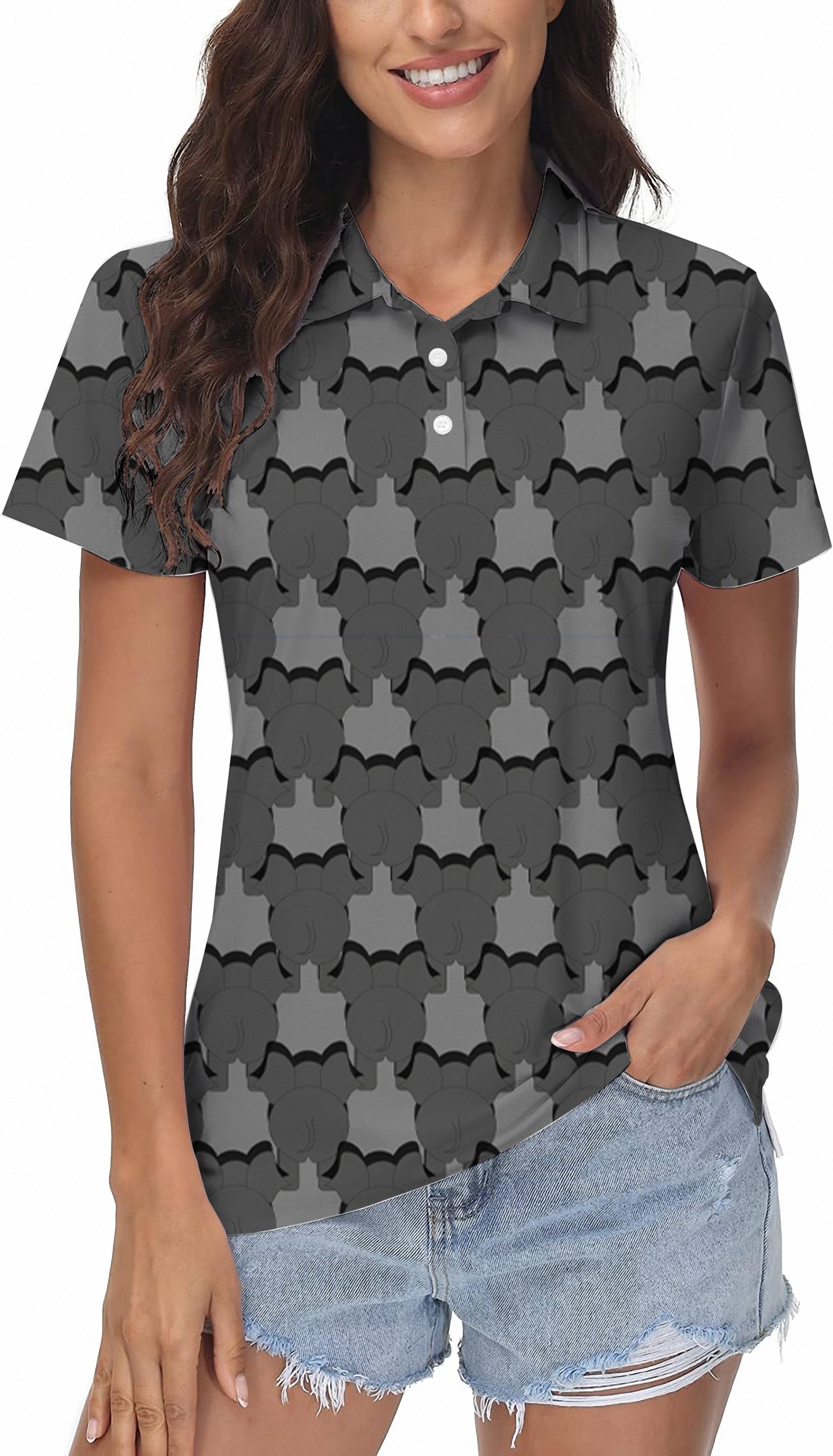 The back of an elephant Women's Golf Polo
