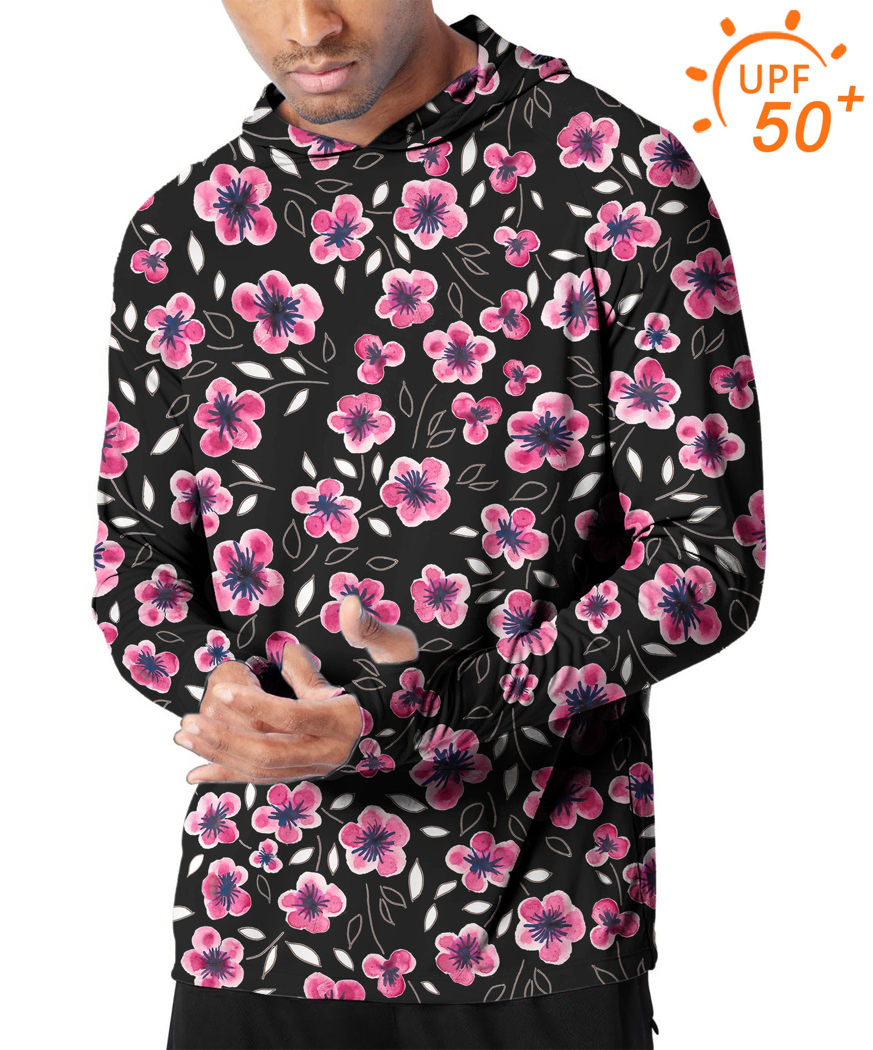 Men's Outdoor Floral Out Golf Sun Protection Slim Fit hoodies