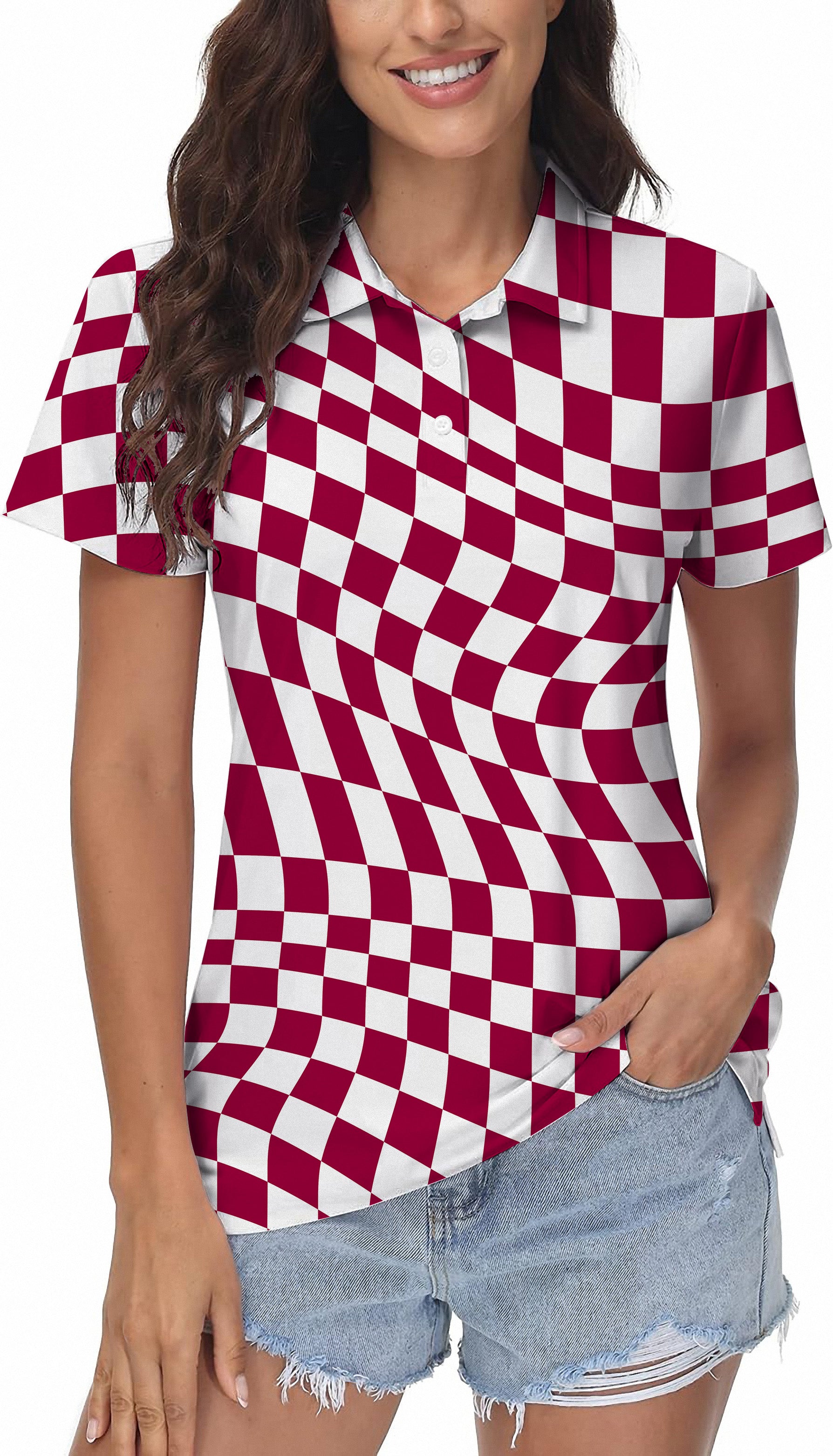 Distorted space Women's Golf Polo