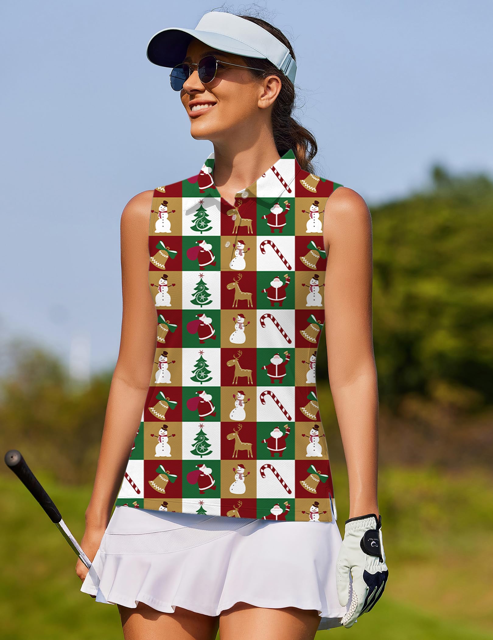 Marry Christmas Women's golf Sleeveless shirt