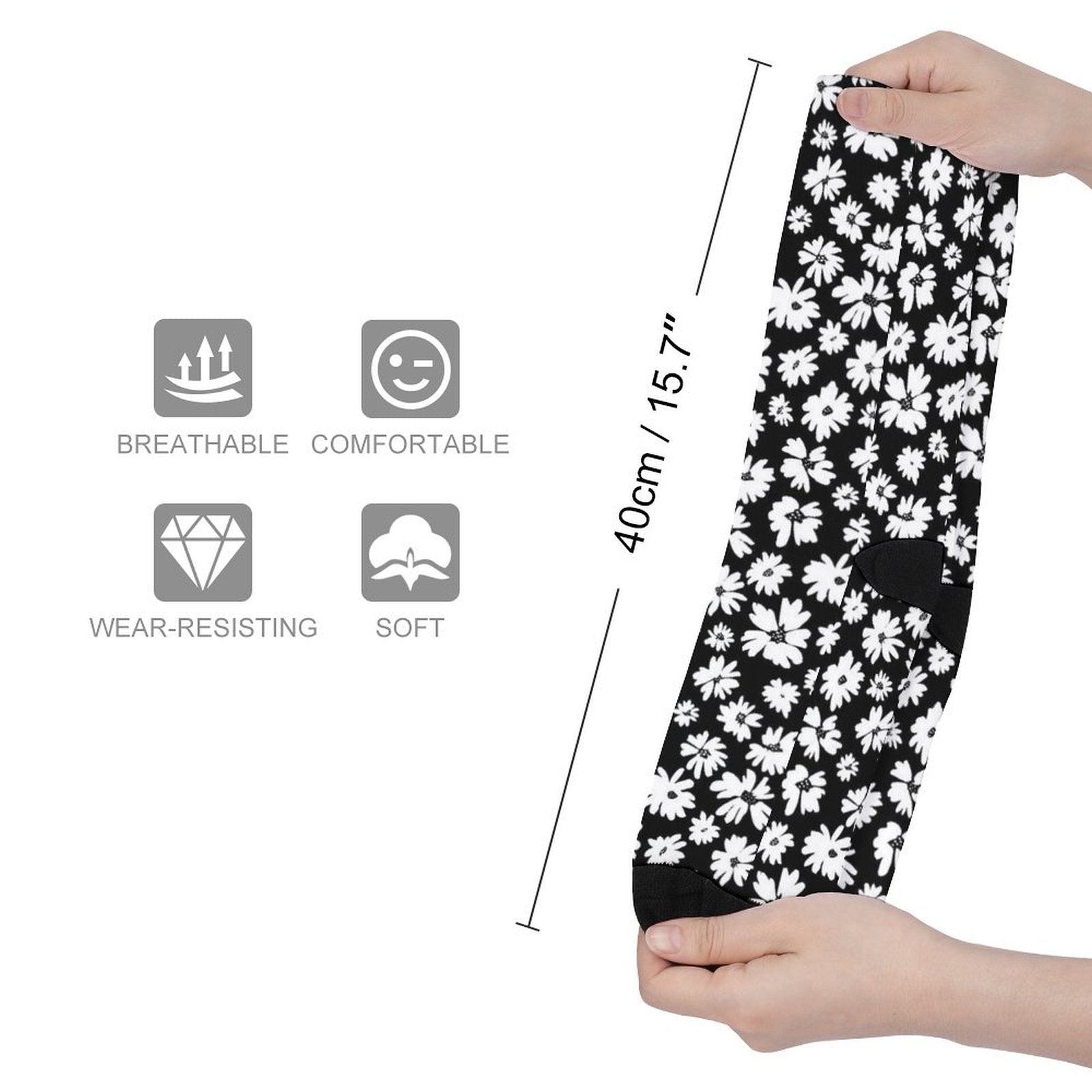 Zebra Daisy Prined socks Gifts for Men Women