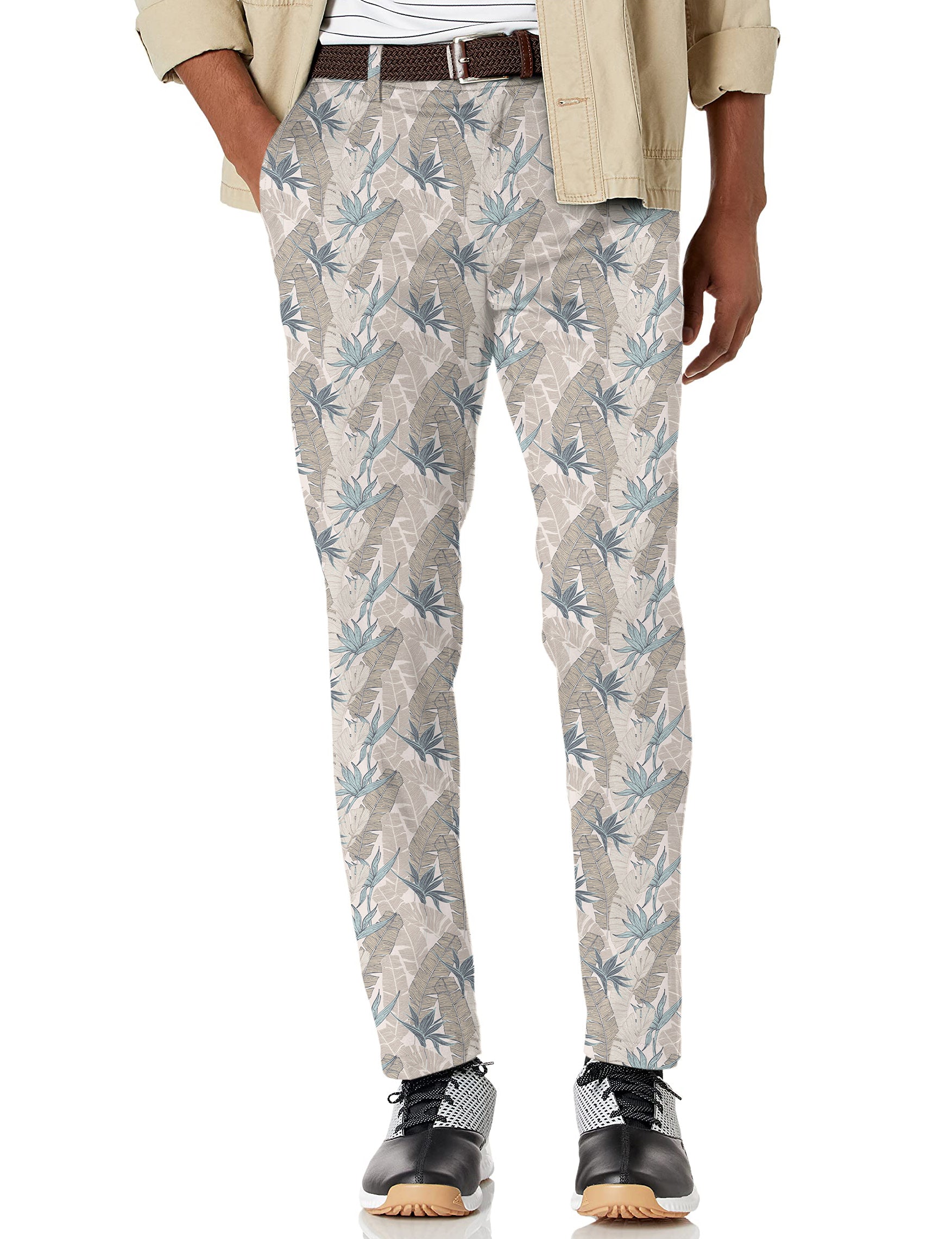 Men's Tropical plants Stretch Golf pants trousers