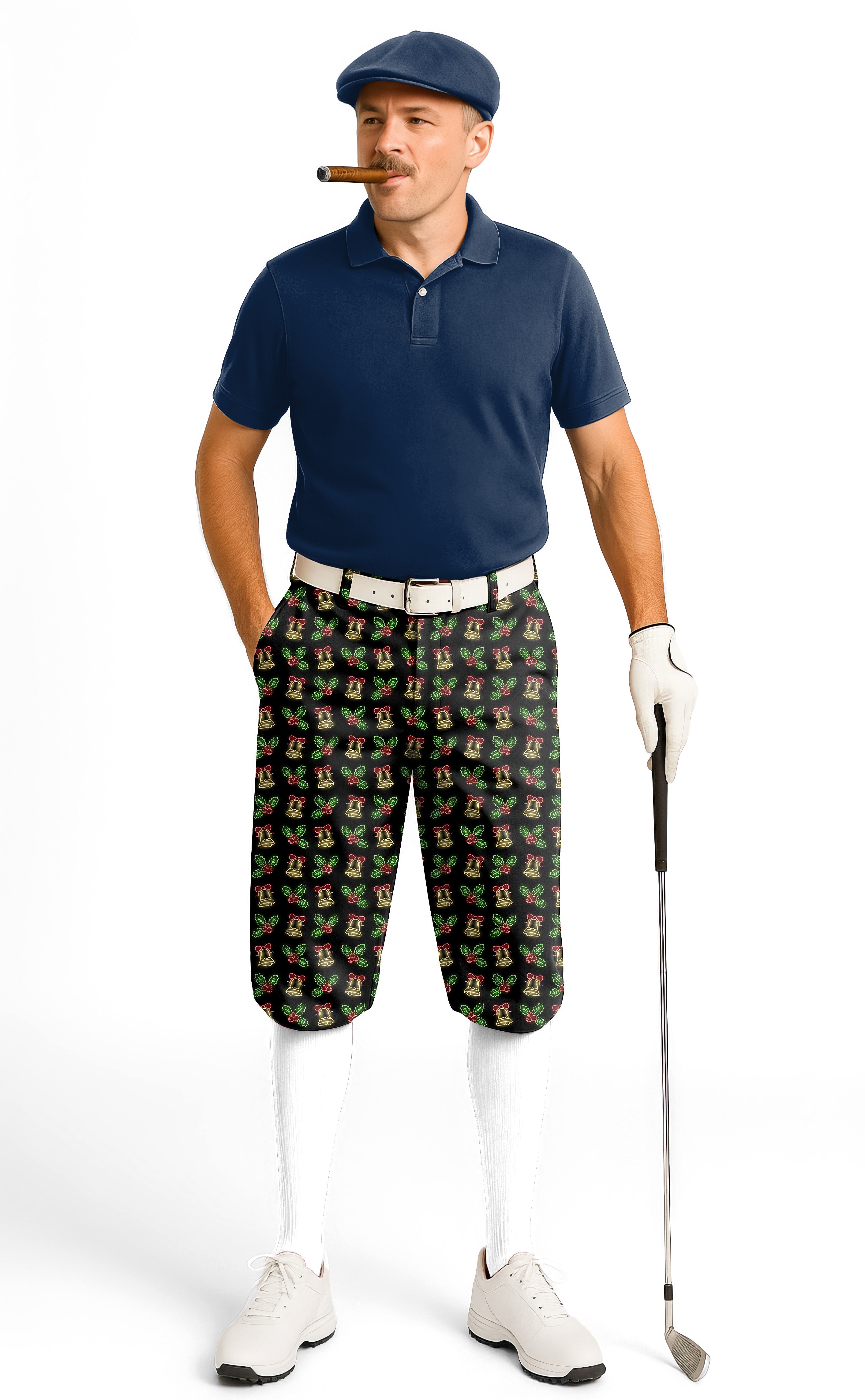 Christmas neon lights Men's Golf Knickers Pants