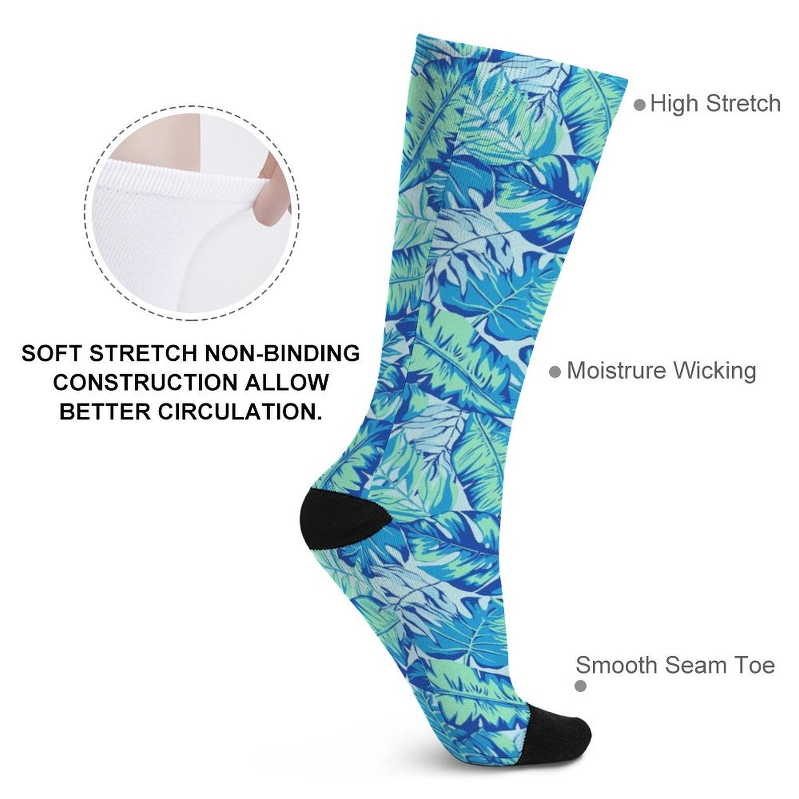 Palm leaves Prined socks Gifts for Men Women