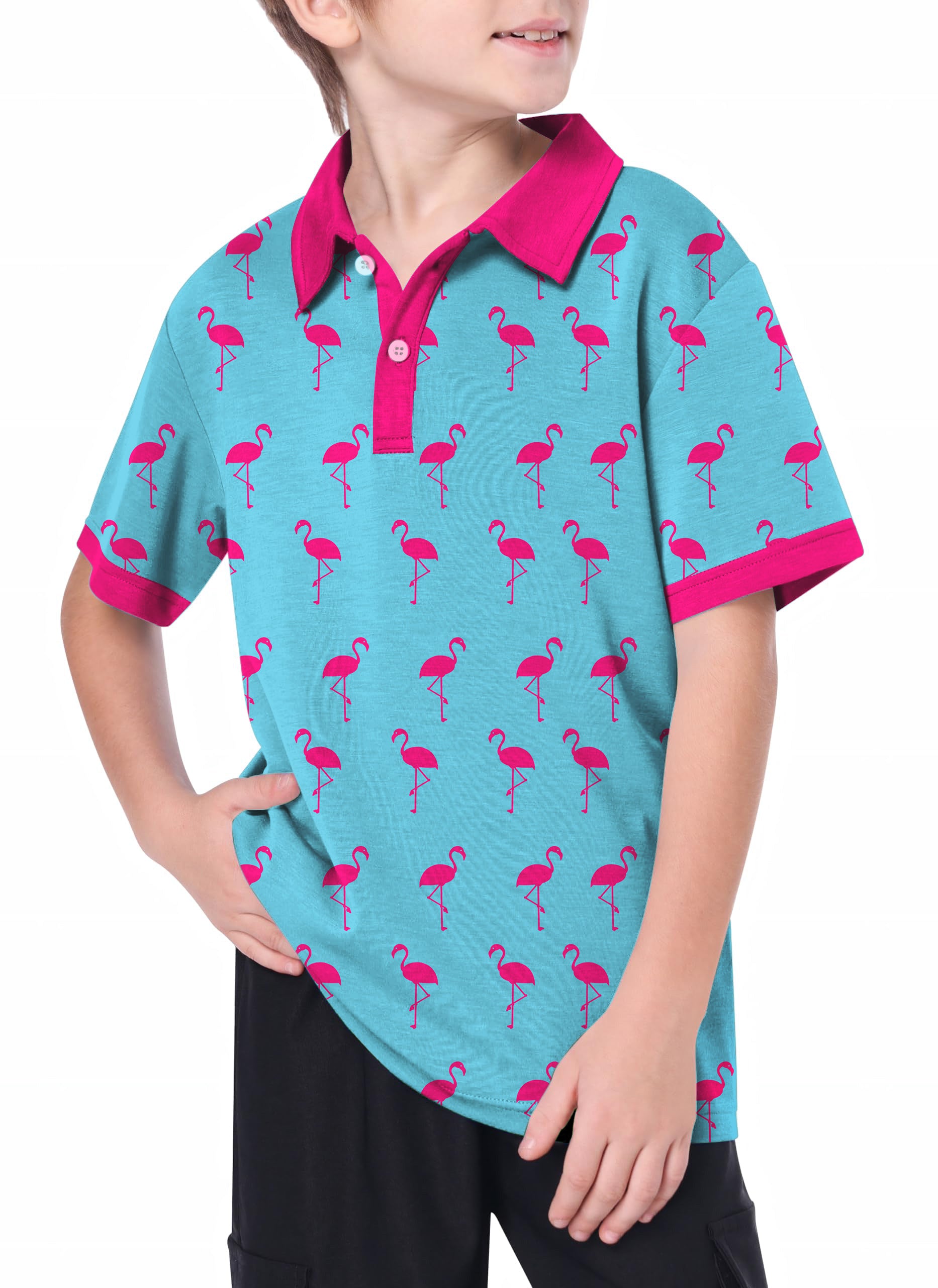 Youth flamingo Golf Polo