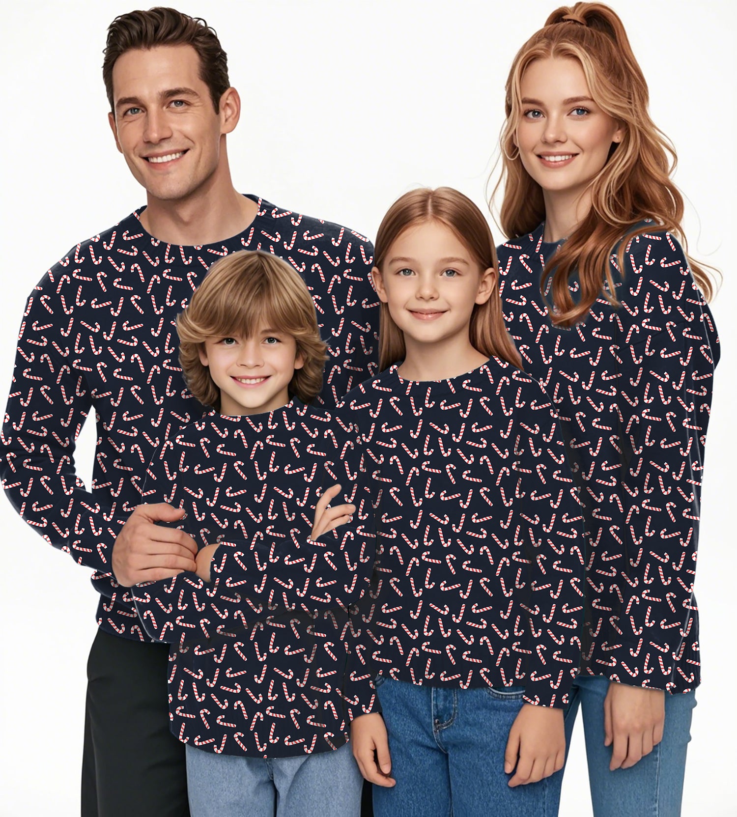 Christmas candy Crewneck Pullover Ugly Sweater Men Women boy girl family
