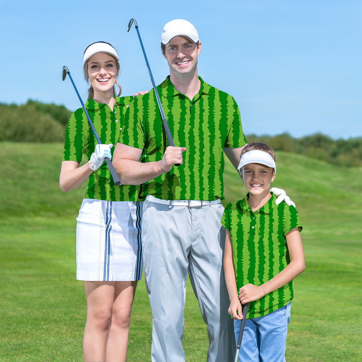 Family watermelon stripes set Golf Championship Trophy tournament