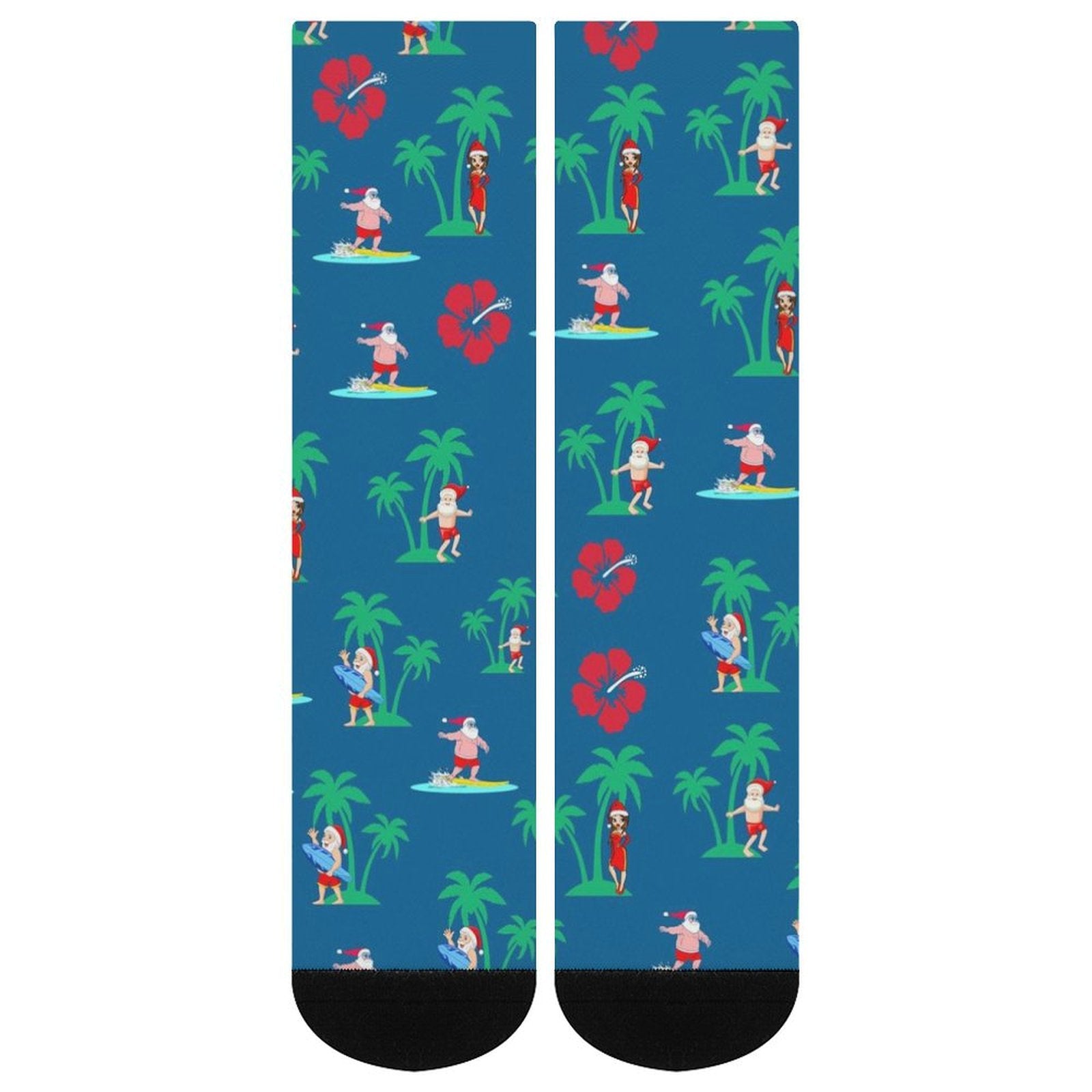 Surfs Up Santa Prined socks Gifts for Men Women