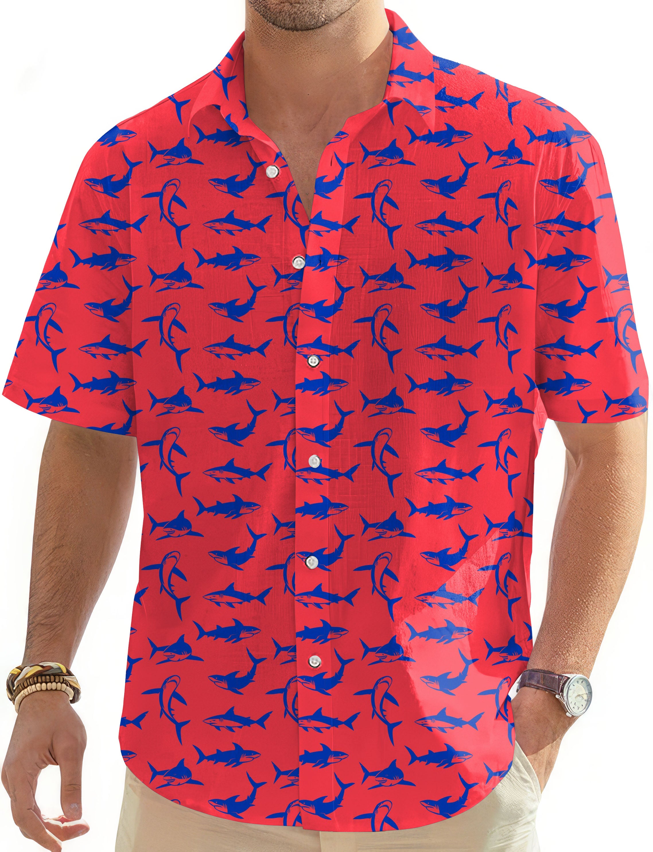 Under Water Frenzy-Men's Golf Hawaiian Shirts Button Down Shirt