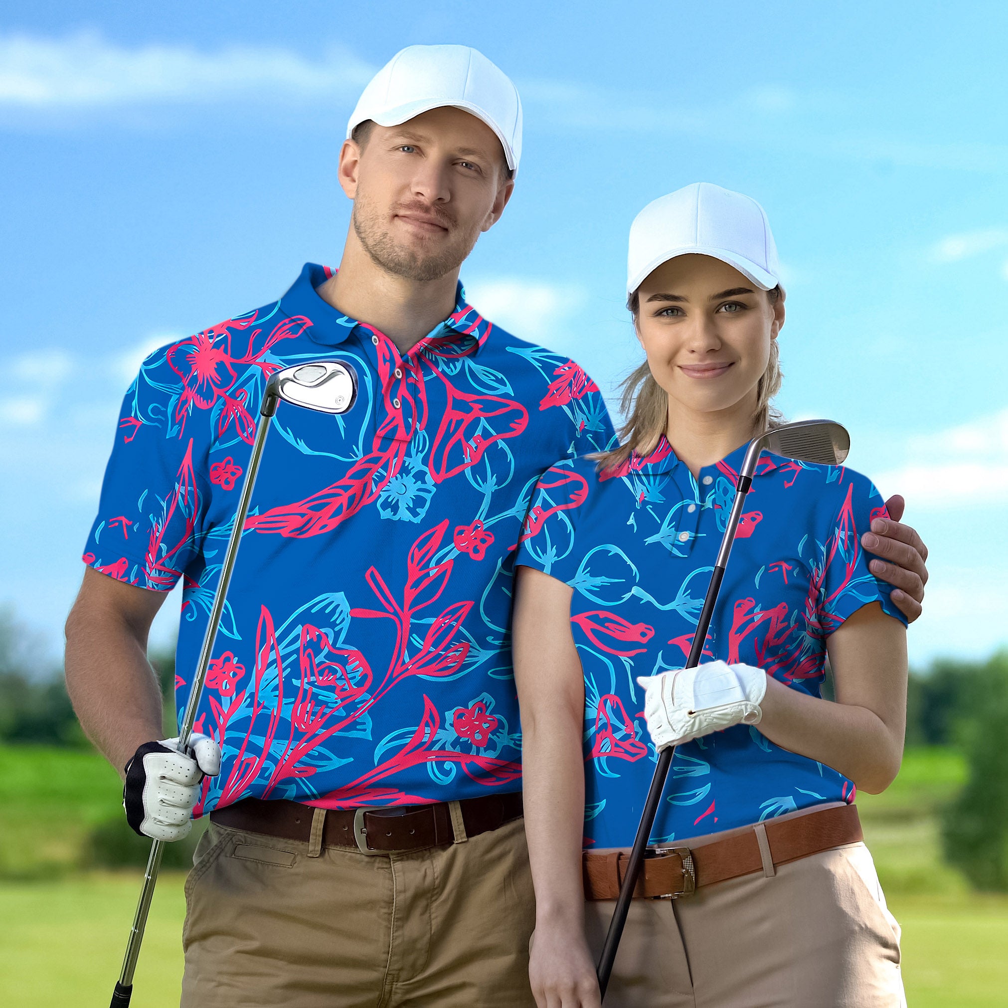 Golf Polo Couple Family set CABO COLADA