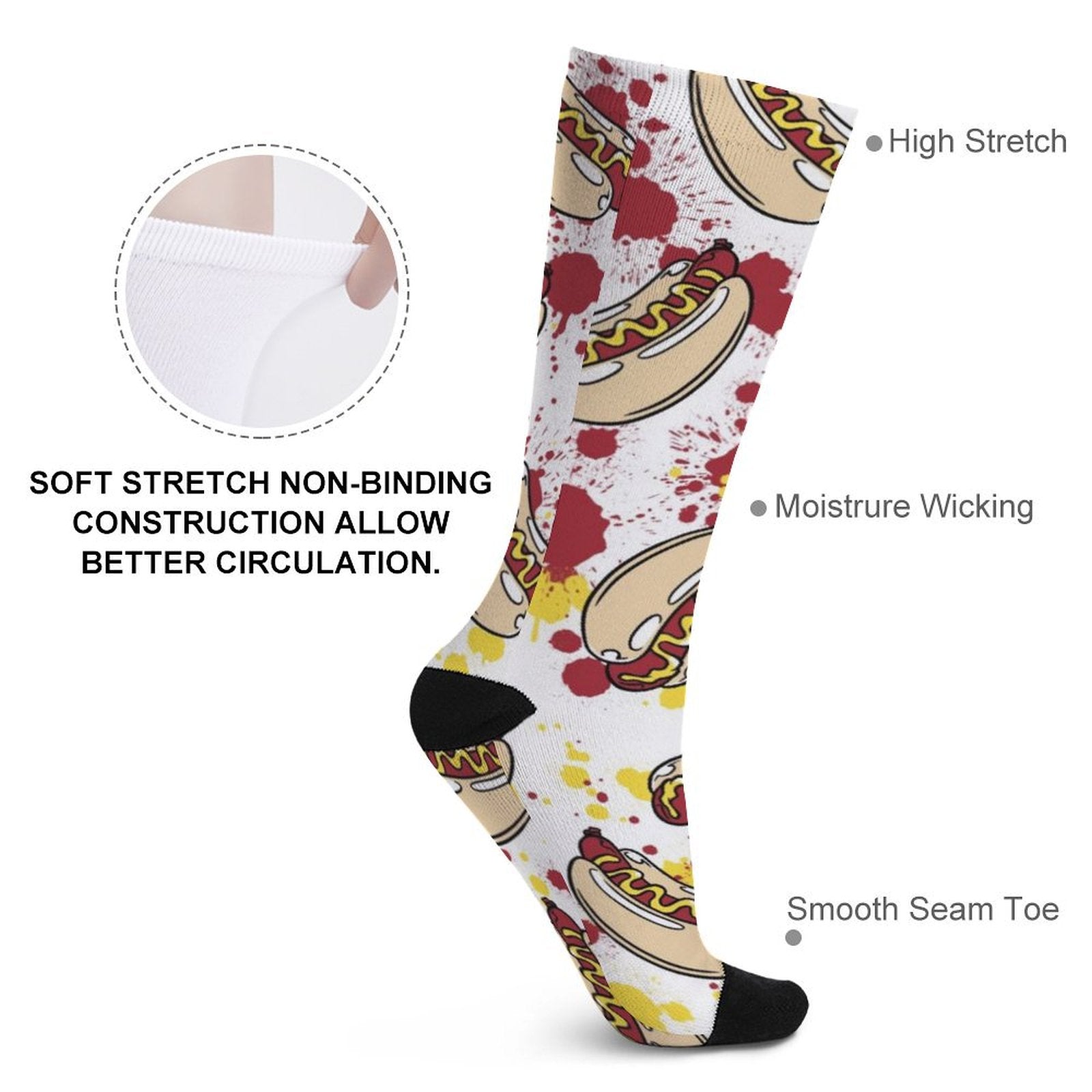 Hot Dog Prined socks Gifts for Men Women