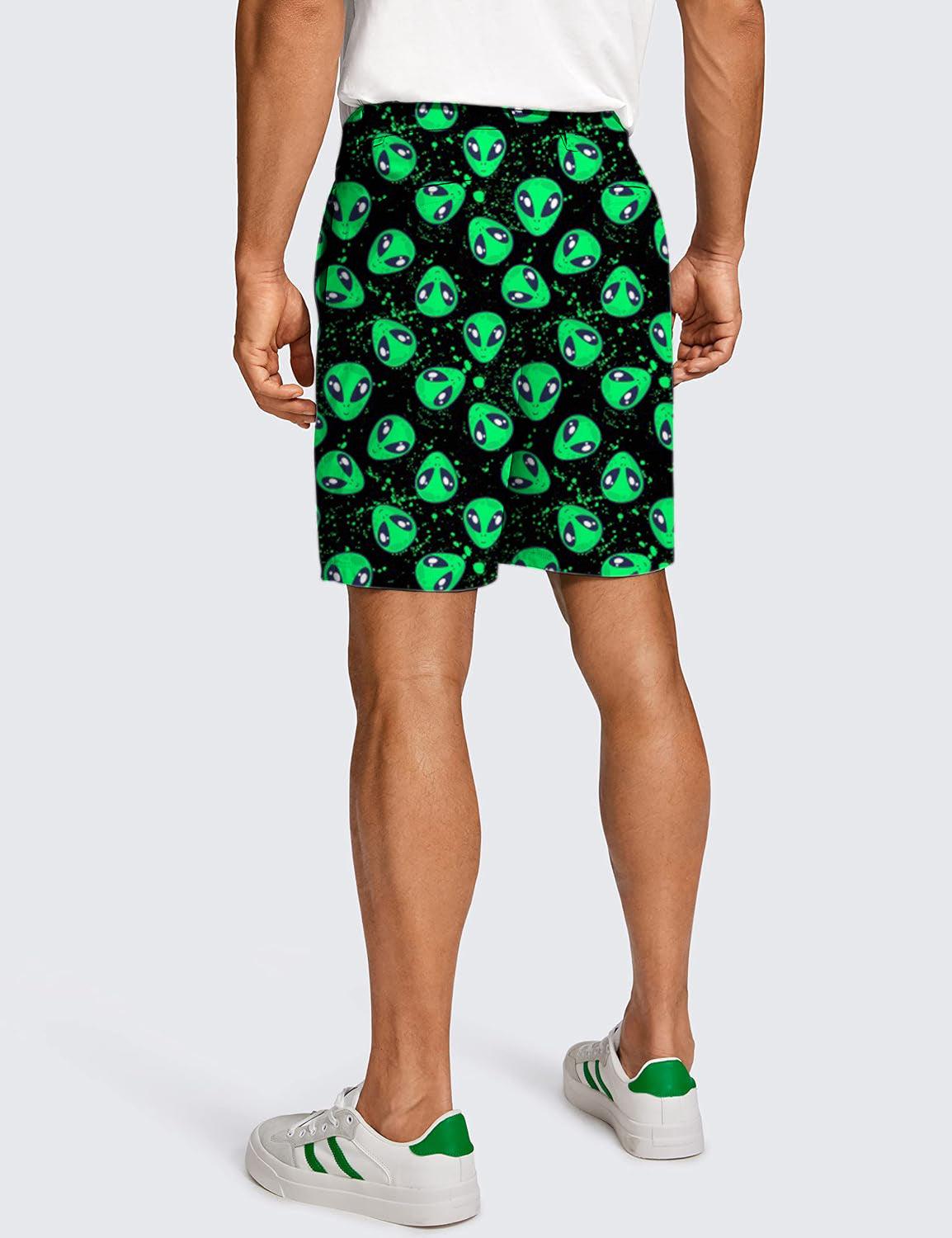 Men Alien Invasion Golf Shorts